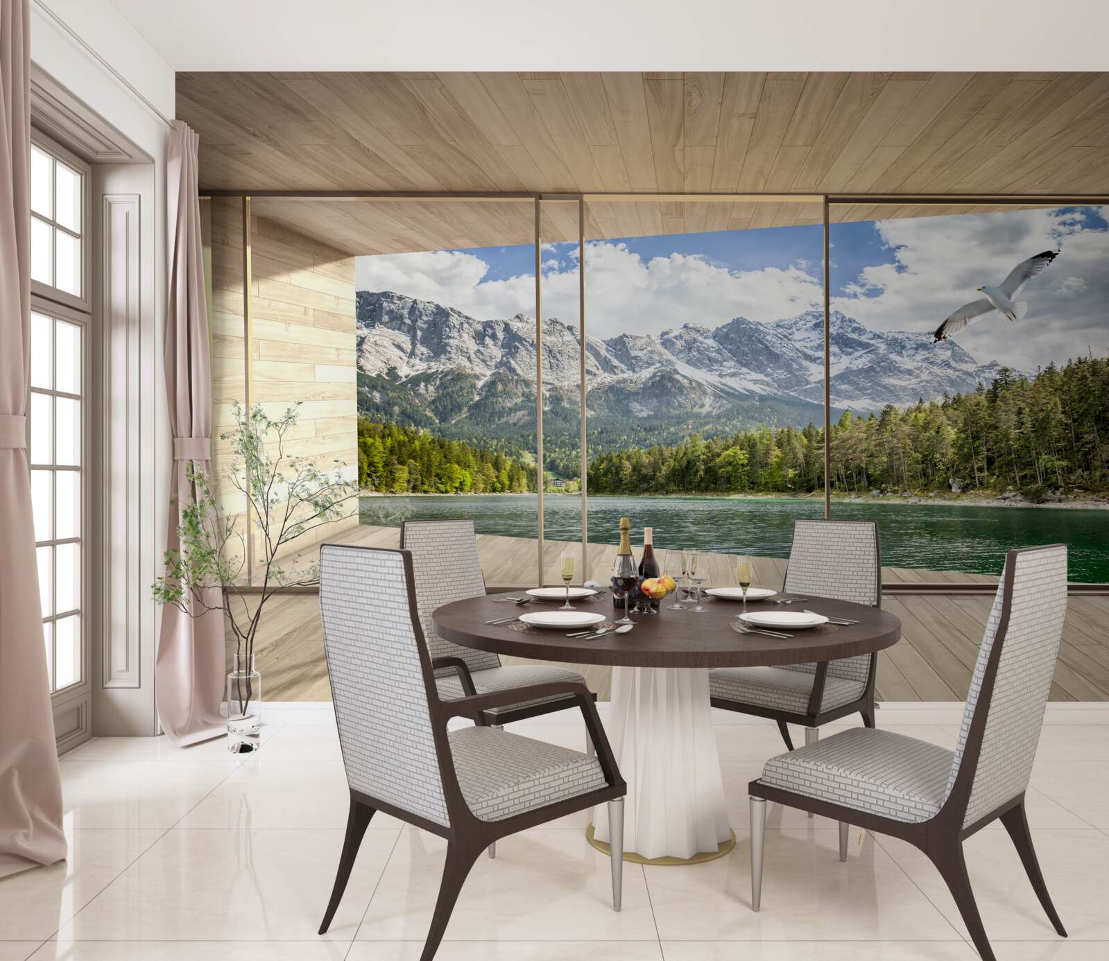 Фотошпалери панорама гірських вершин