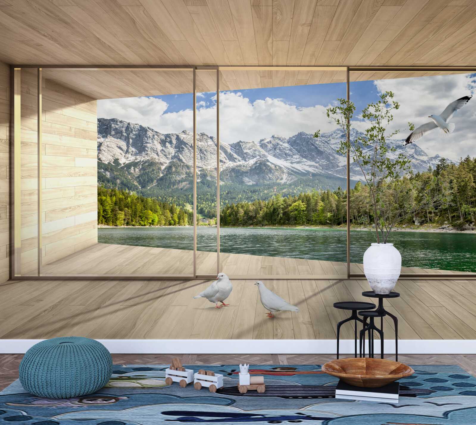 Фотошпалери панорама гірських вершин