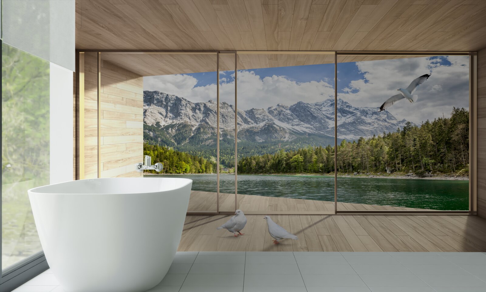 Фотошпалери панорама гірських вершин