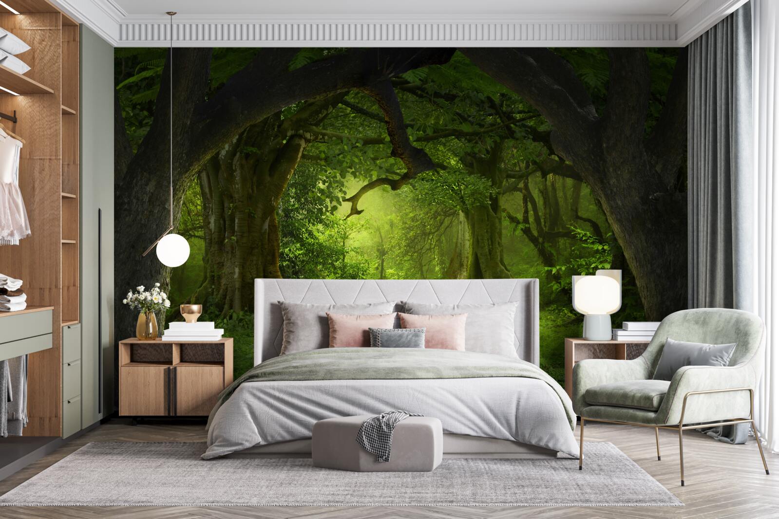 Фотошпалери ліс, сповнений магії