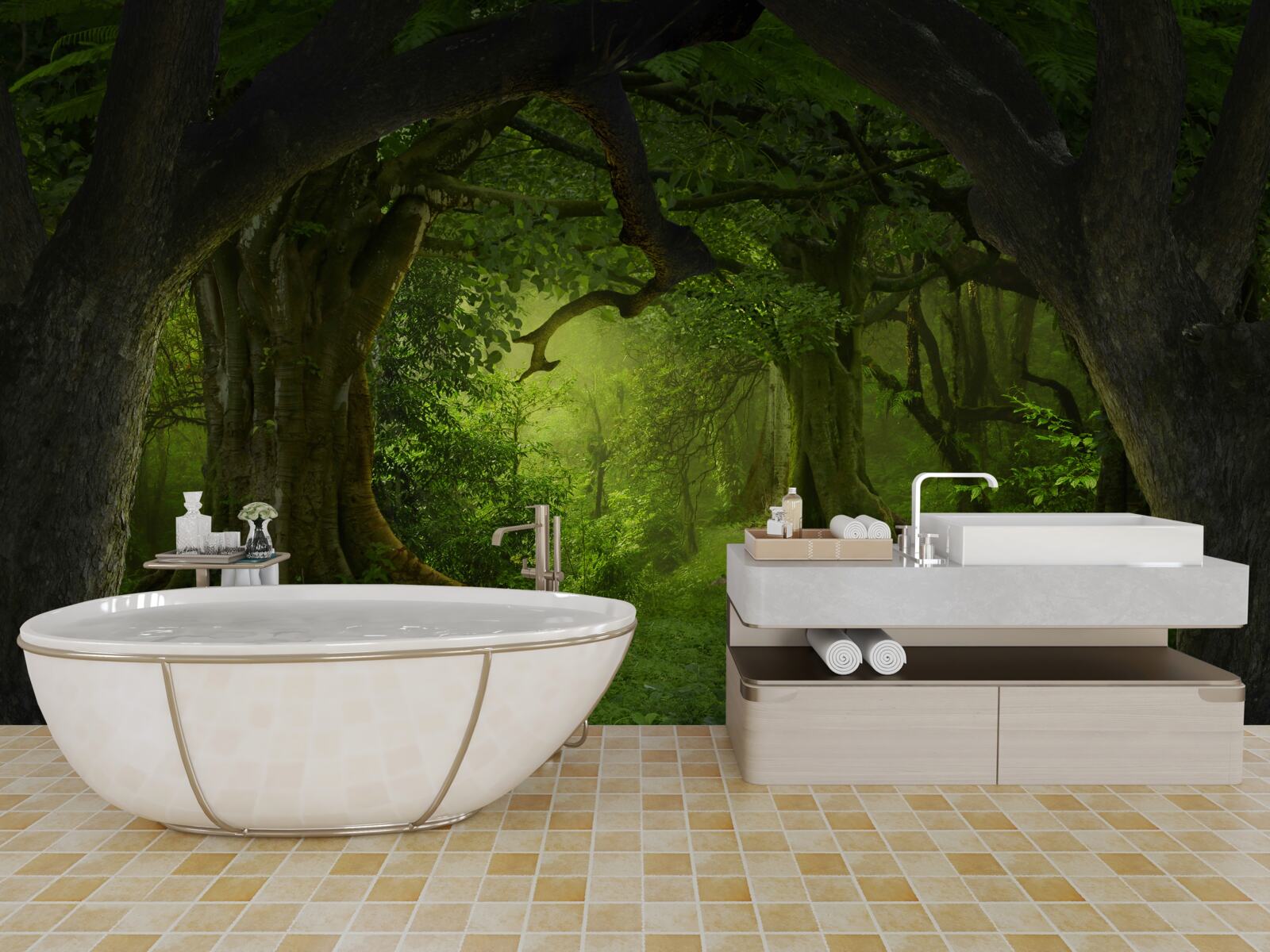 Фотошпалери ліс, сповнений магії