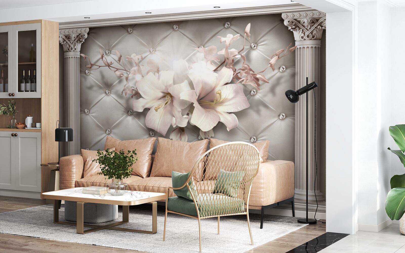 Фотошпалери Стіни декоровані лайєром