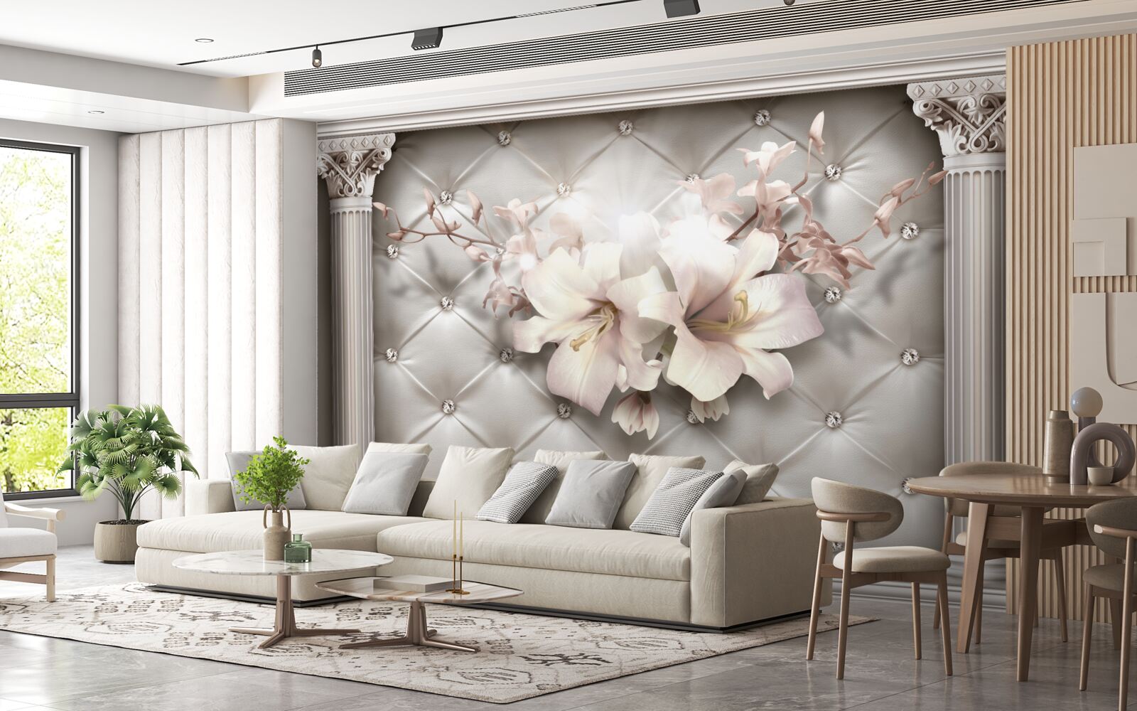 Фотошпалери Стіни декоровані лайєром