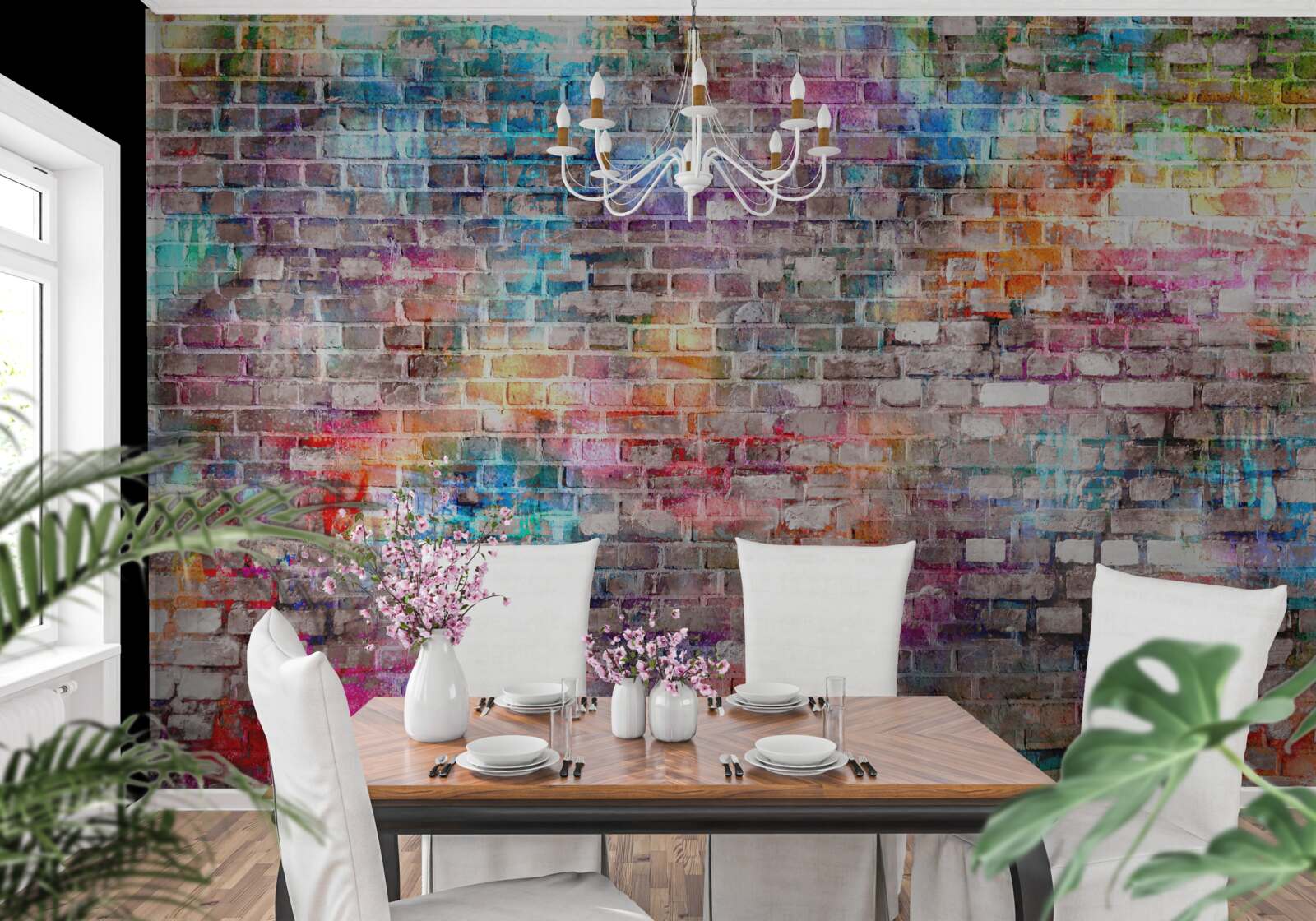 Фотошпалери візуально насичене зображення стіни в стилі гранж, фон