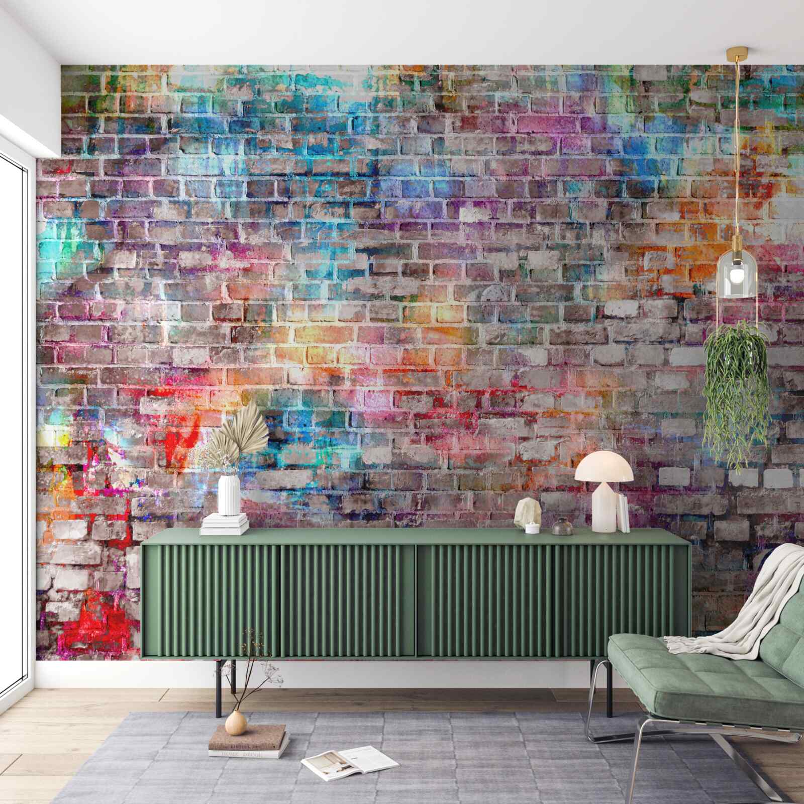 Фотошпалери візуально насичене зображення стіни в стилі гранж, фон