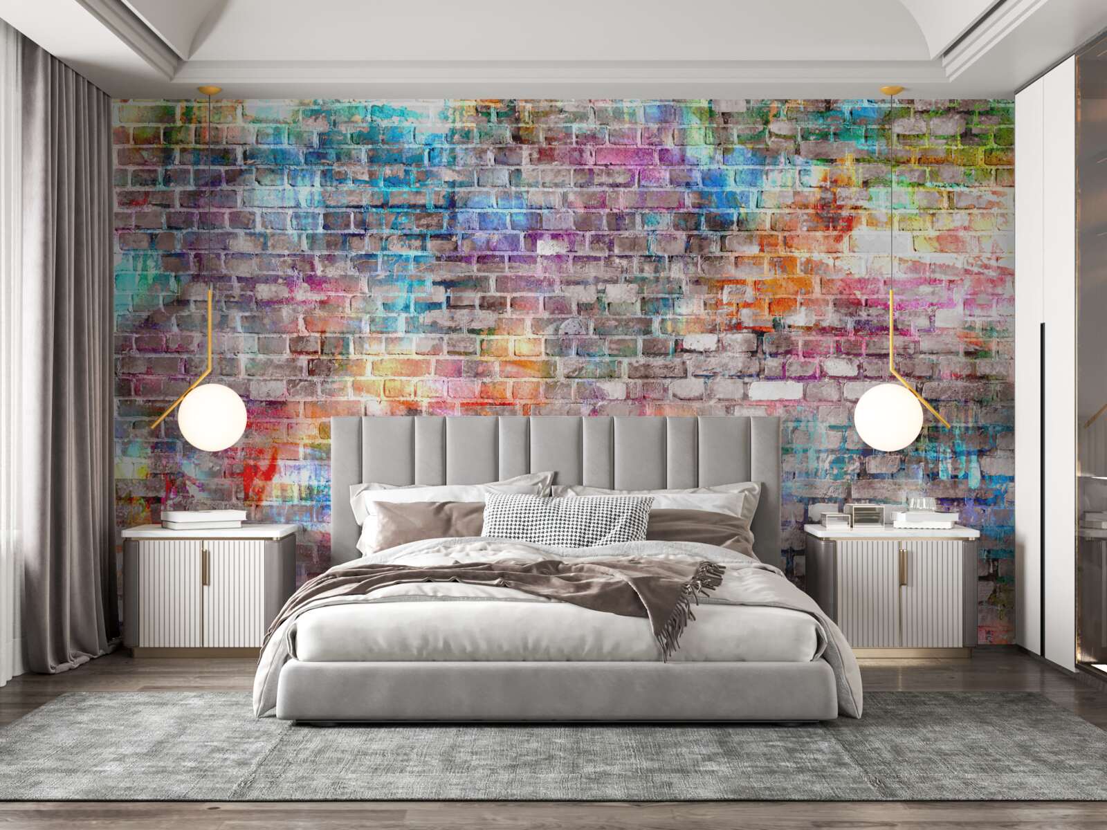 Фотошпалери візуально насичене зображення стіни в стилі гранж, фон