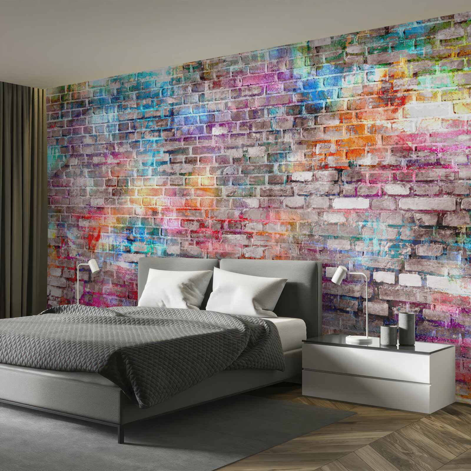 Фотошпалери візуально насичене зображення стіни в стилі гранж, фон