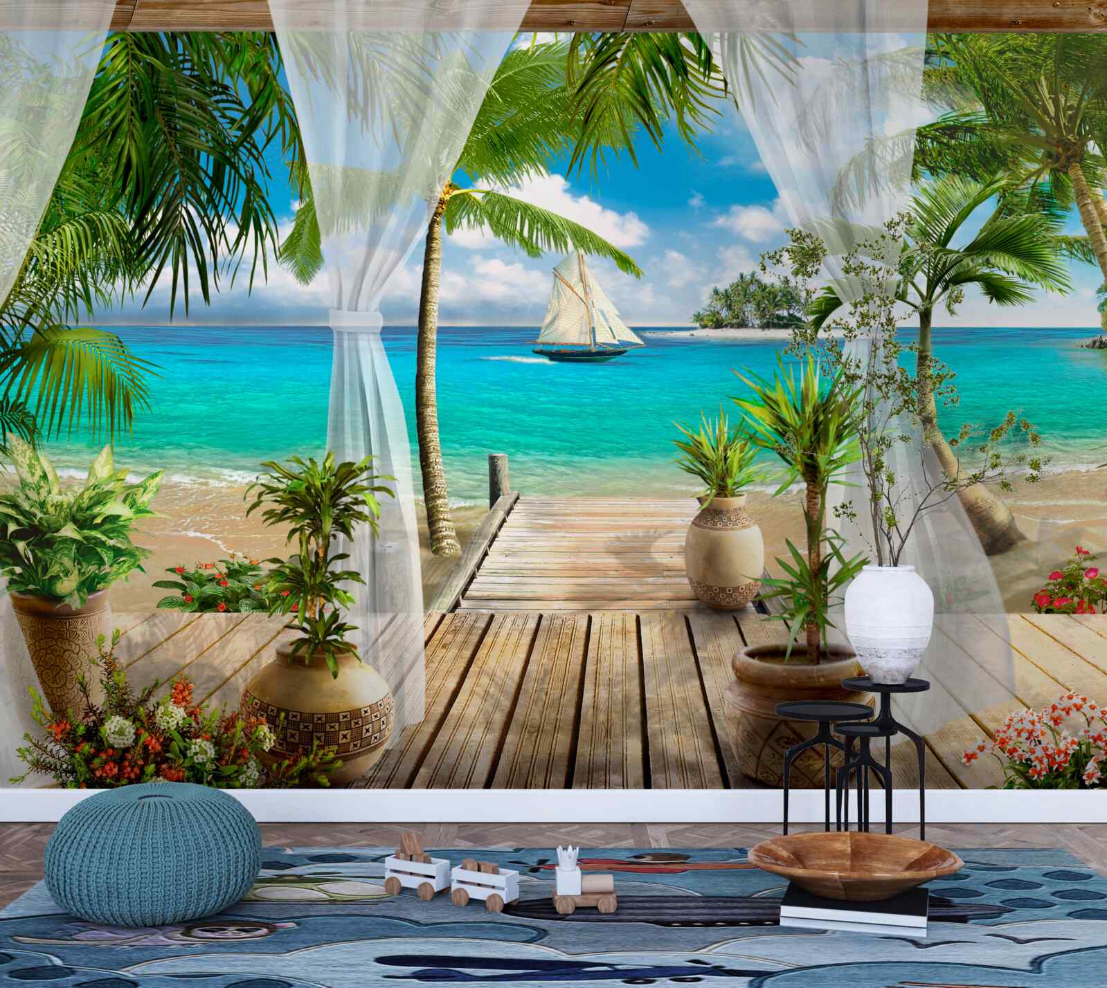 Фотошпалери веранда близько до океану