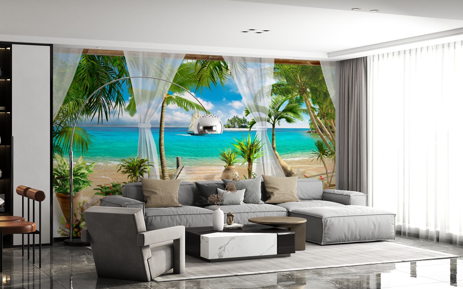 Фотошпалери веранда близько до океану