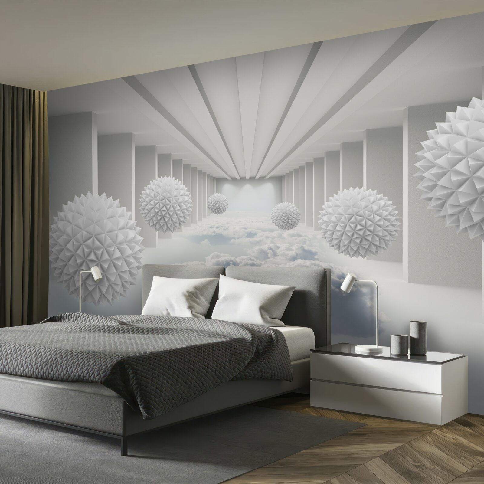 Фотошпалери кулі над хмарами