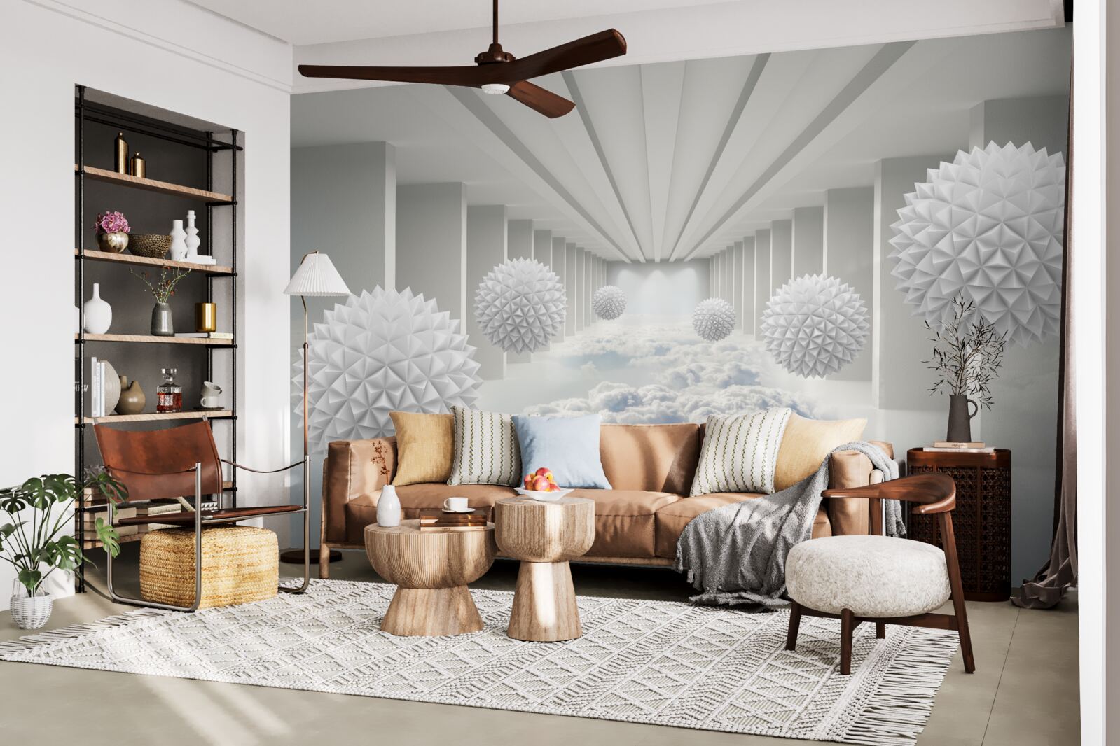 Фотошпалери кулі над хмарами