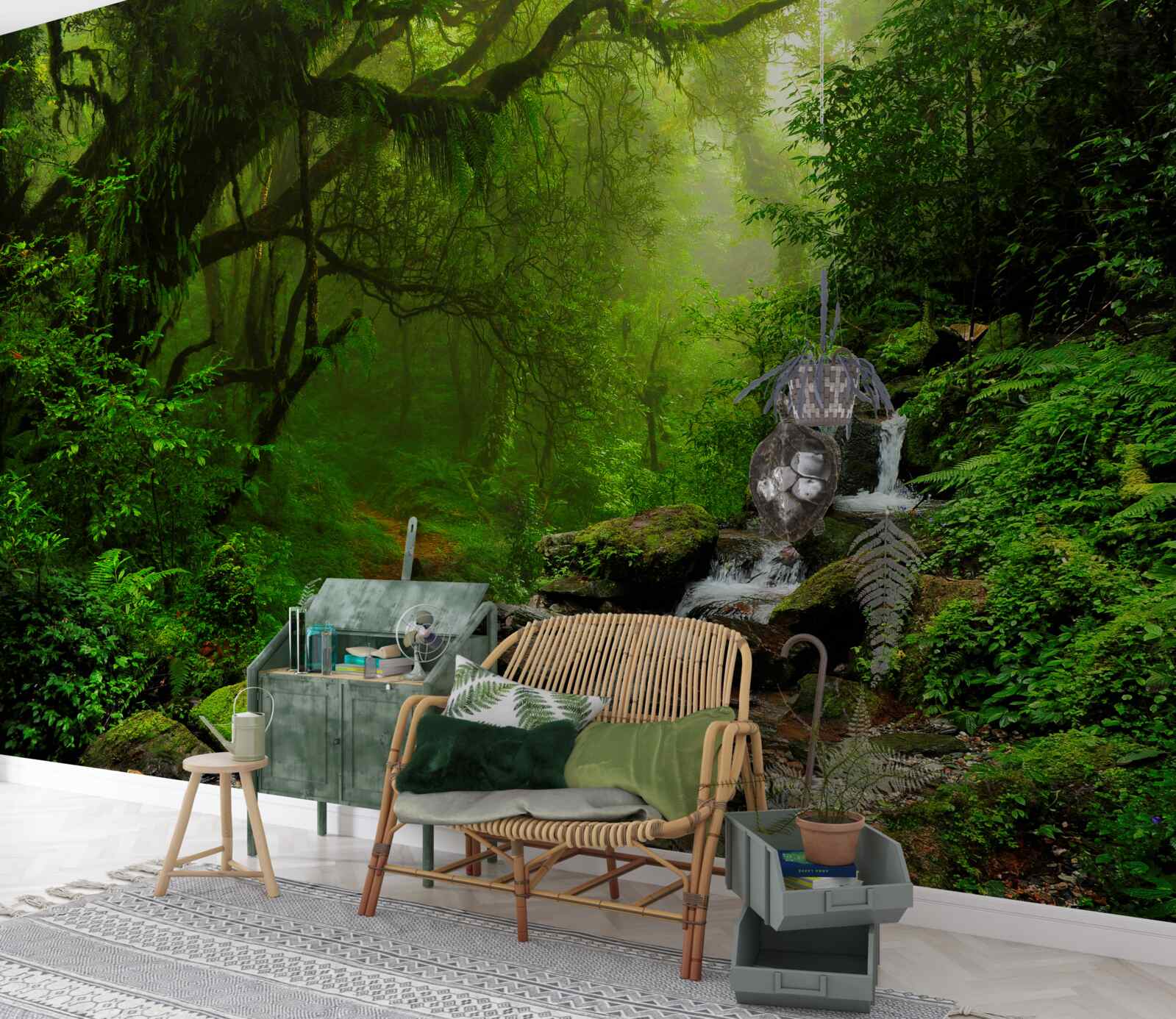 Фотошпалери лісовий водоспад