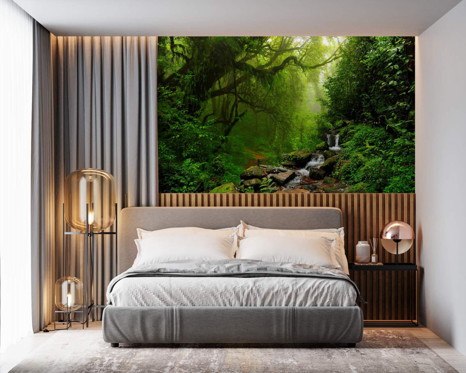 Фотошпалери лісовий водоспад