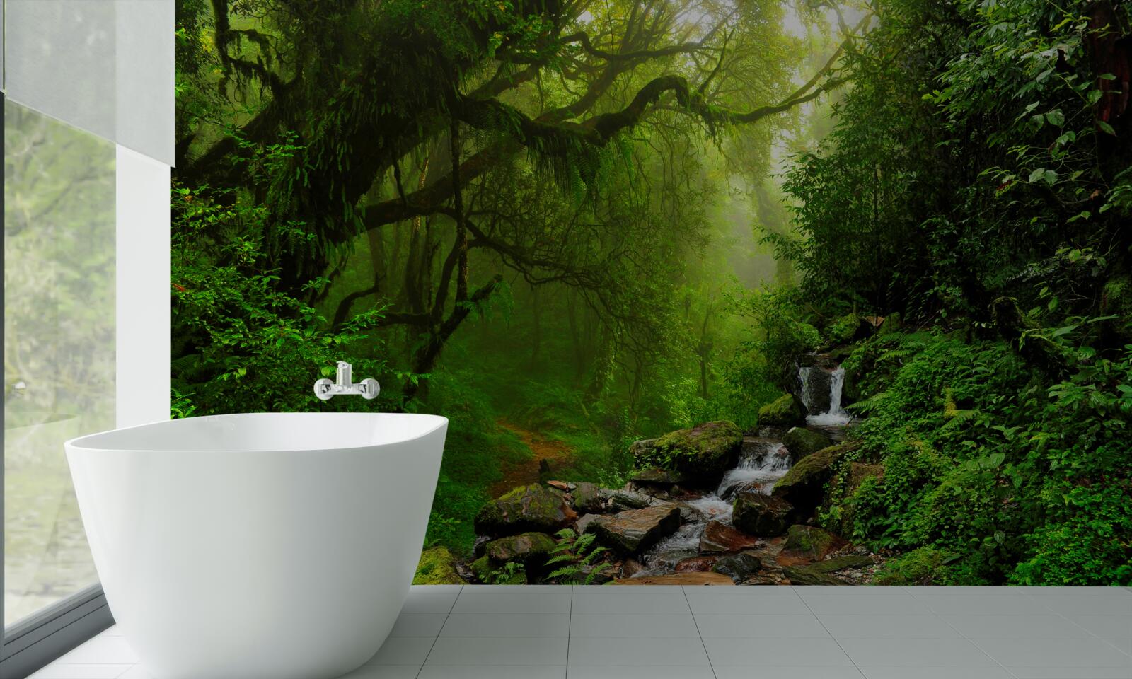 Фотошпалери лісовий водоспад