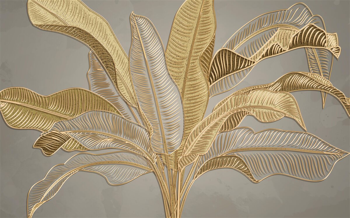 Фотошпалери золота пальма