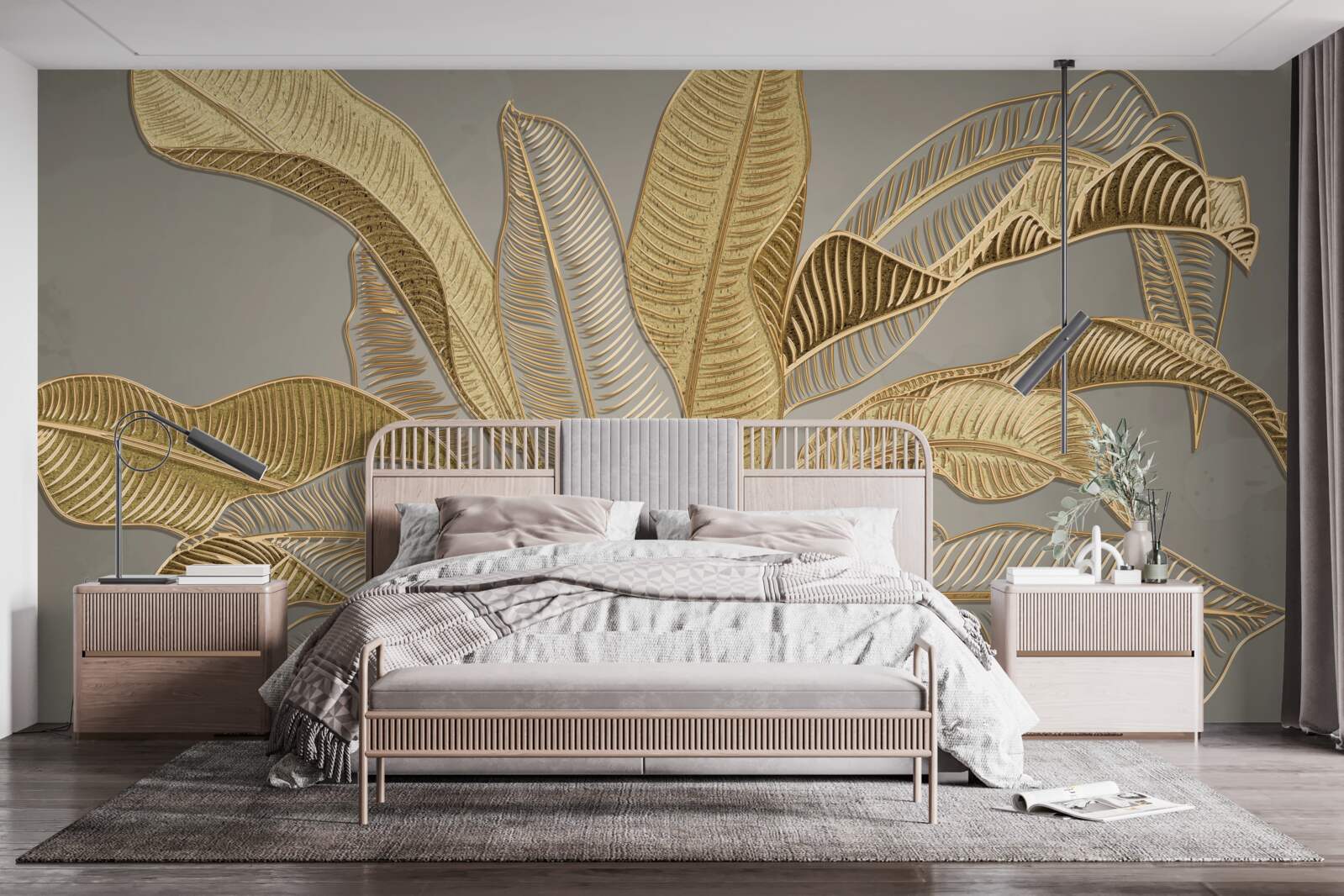 Фотошпалери золота пальма