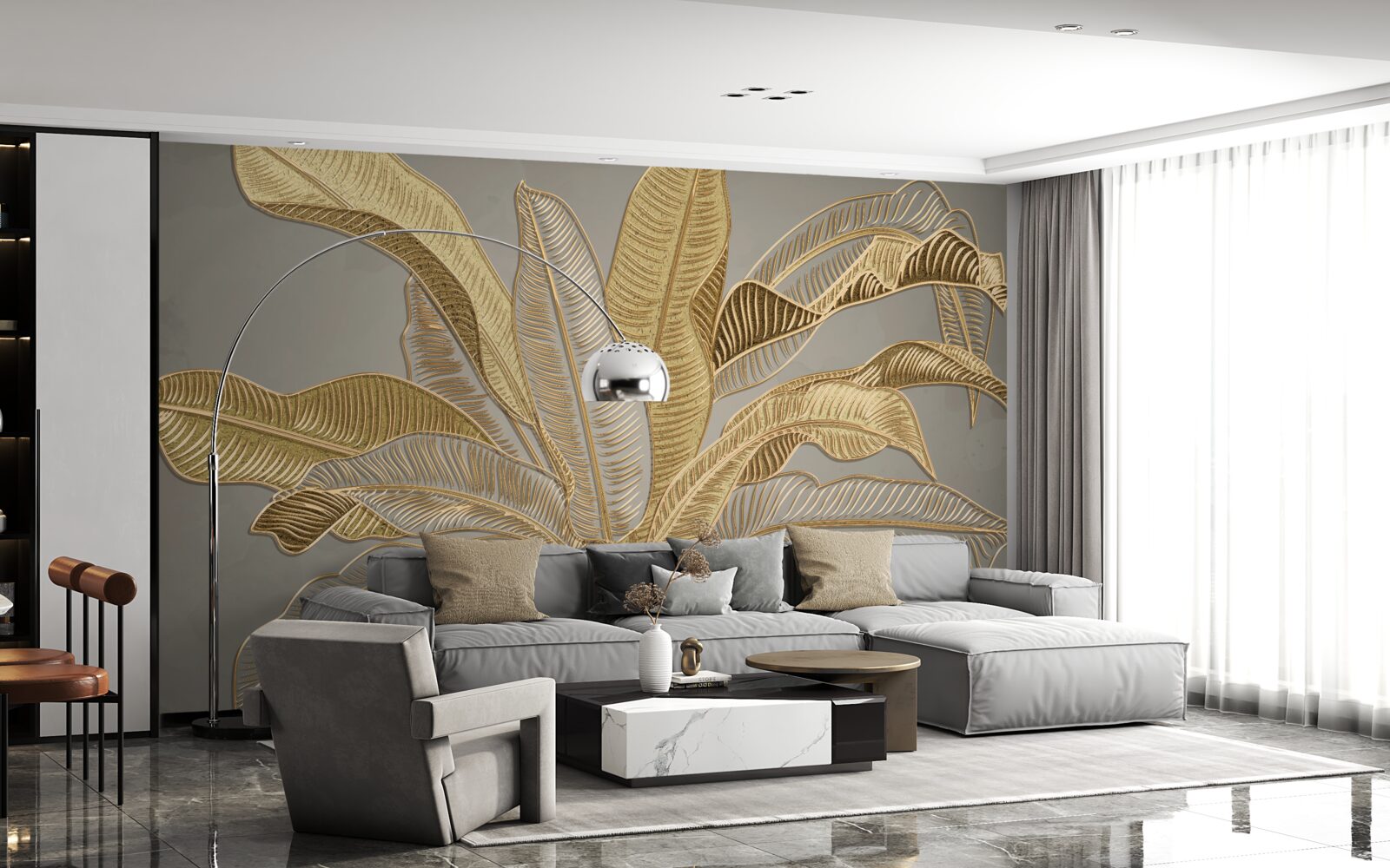 Фотошпалери золота пальма