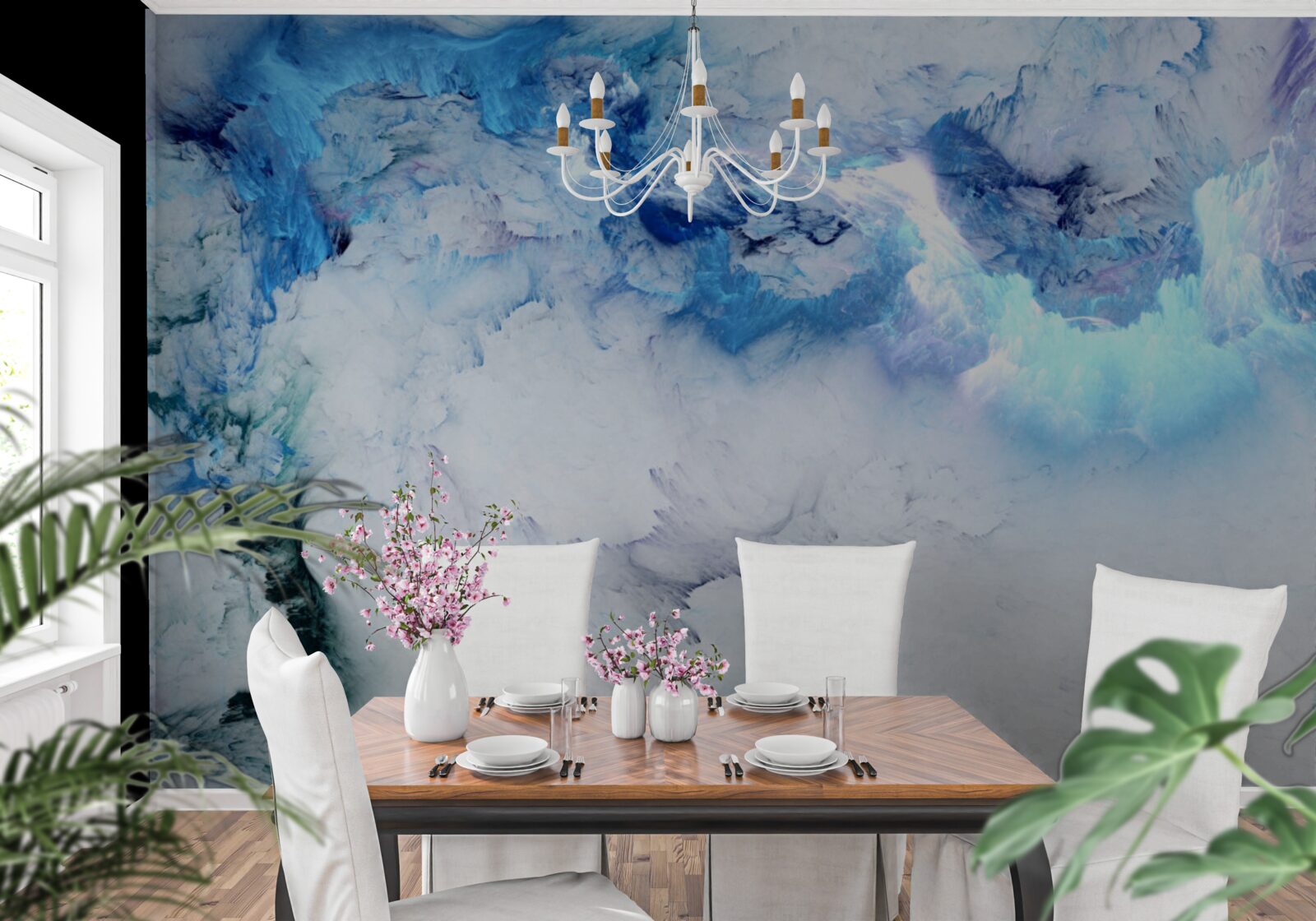 Фотошпалери синя рідина