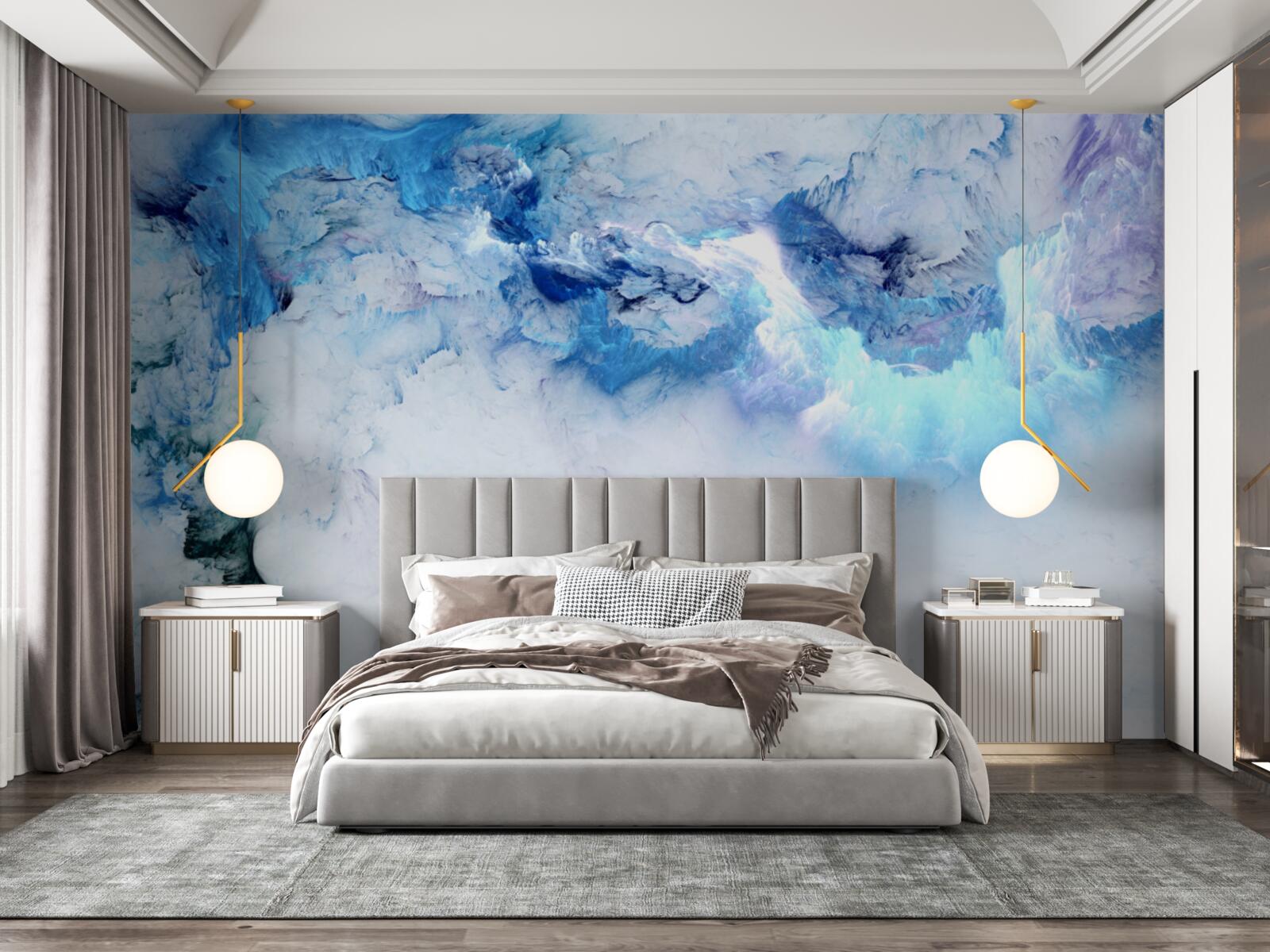 Фотошпалери синя рідина