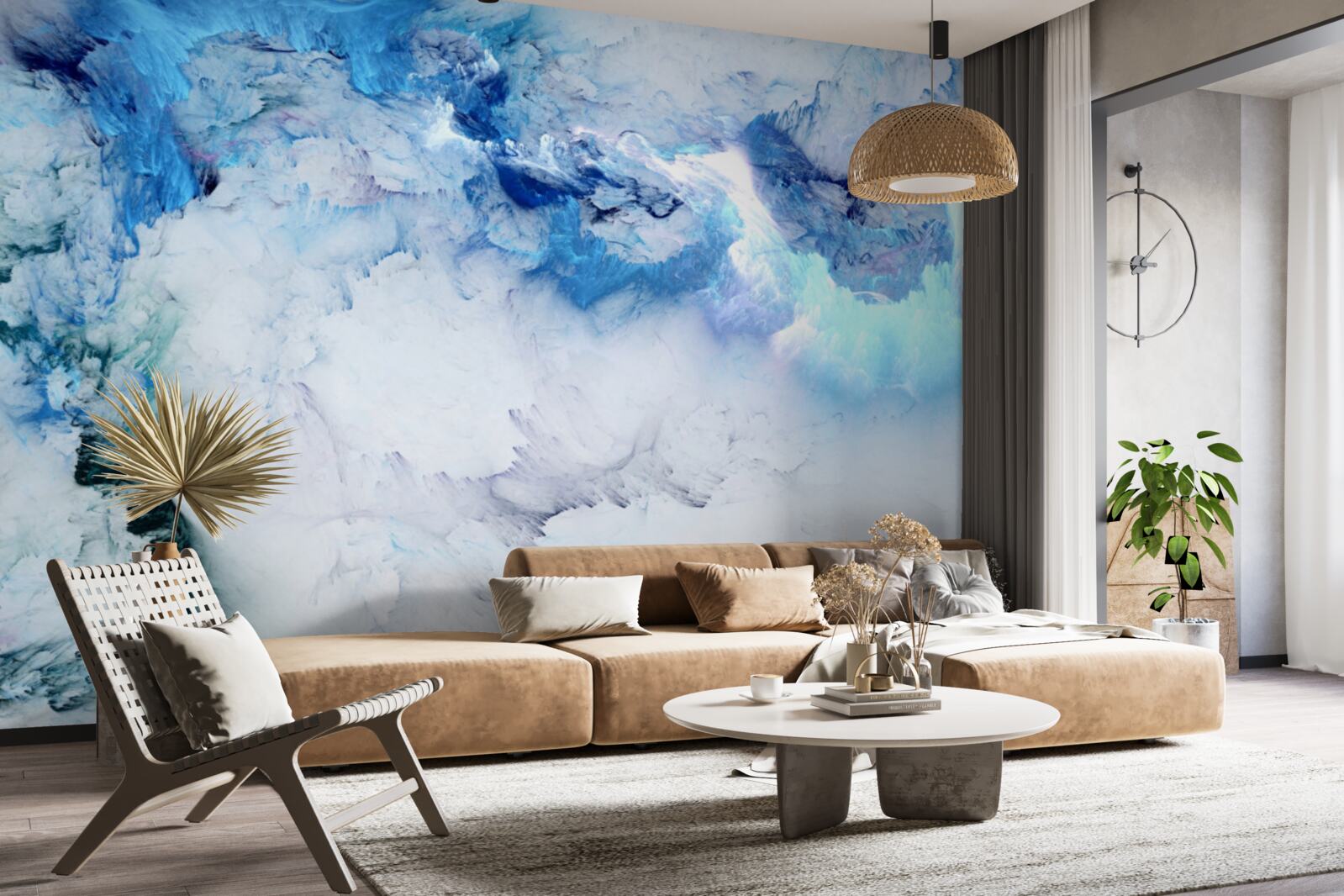 Фотошпалери синя рідина