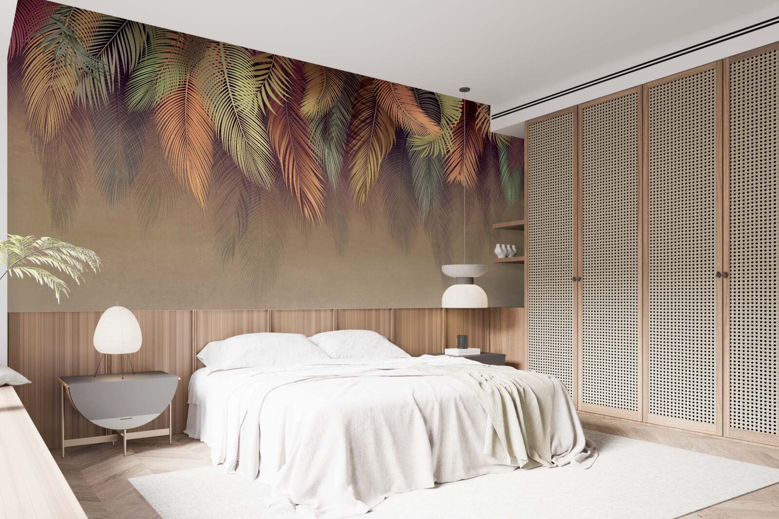 Фотошпалери шпалери, перев'язані рожевим пером