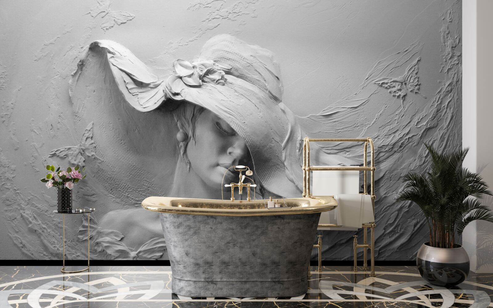 Фотошпалери жінка в головному уборі