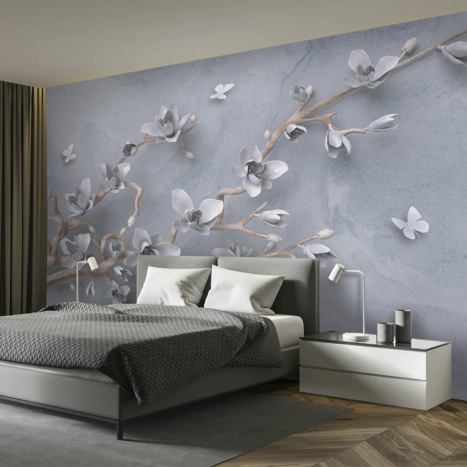 Фотошпалери гілка, прикрашена бутонами