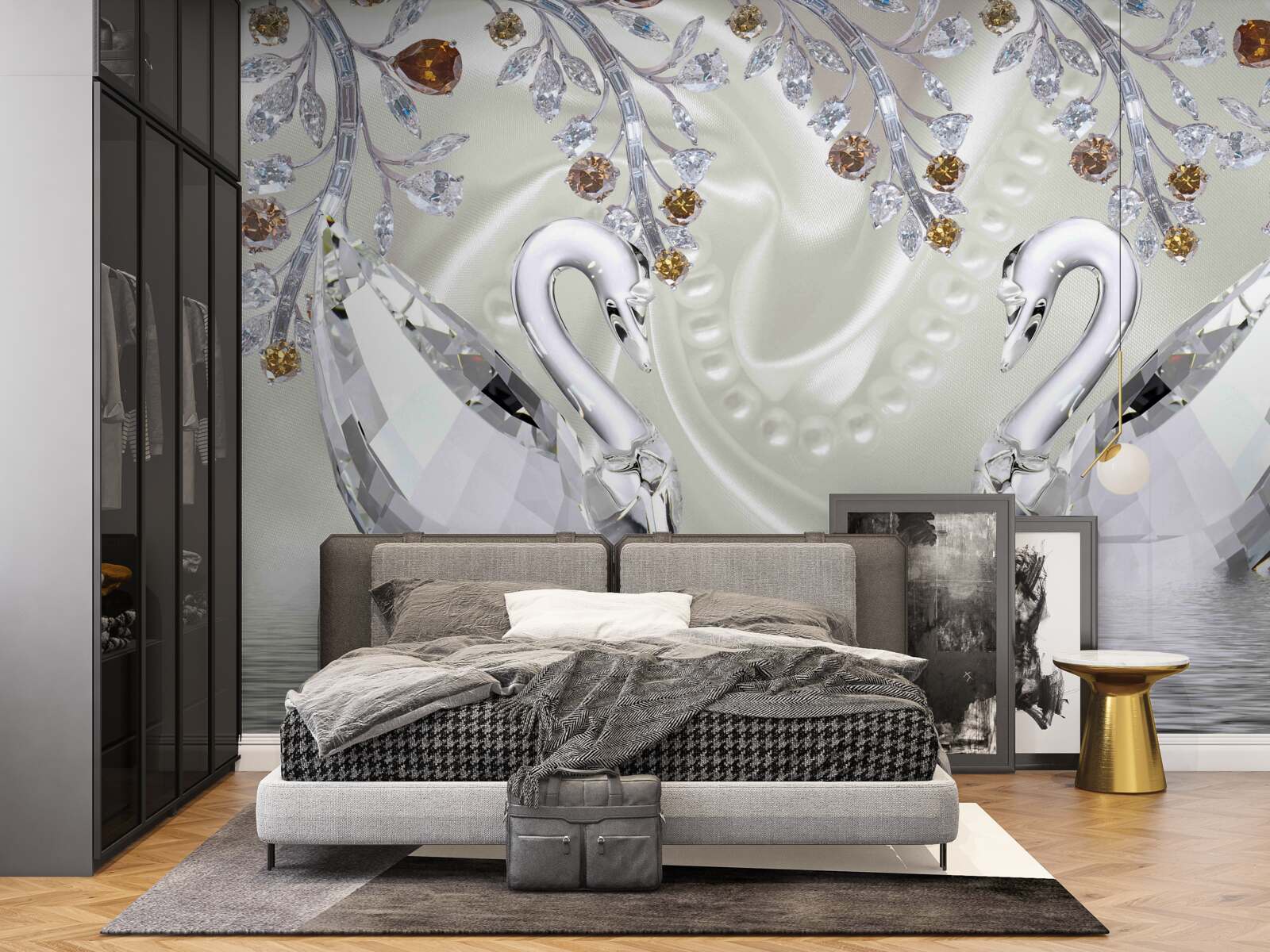 Фотошпалери Лебеді зі скла