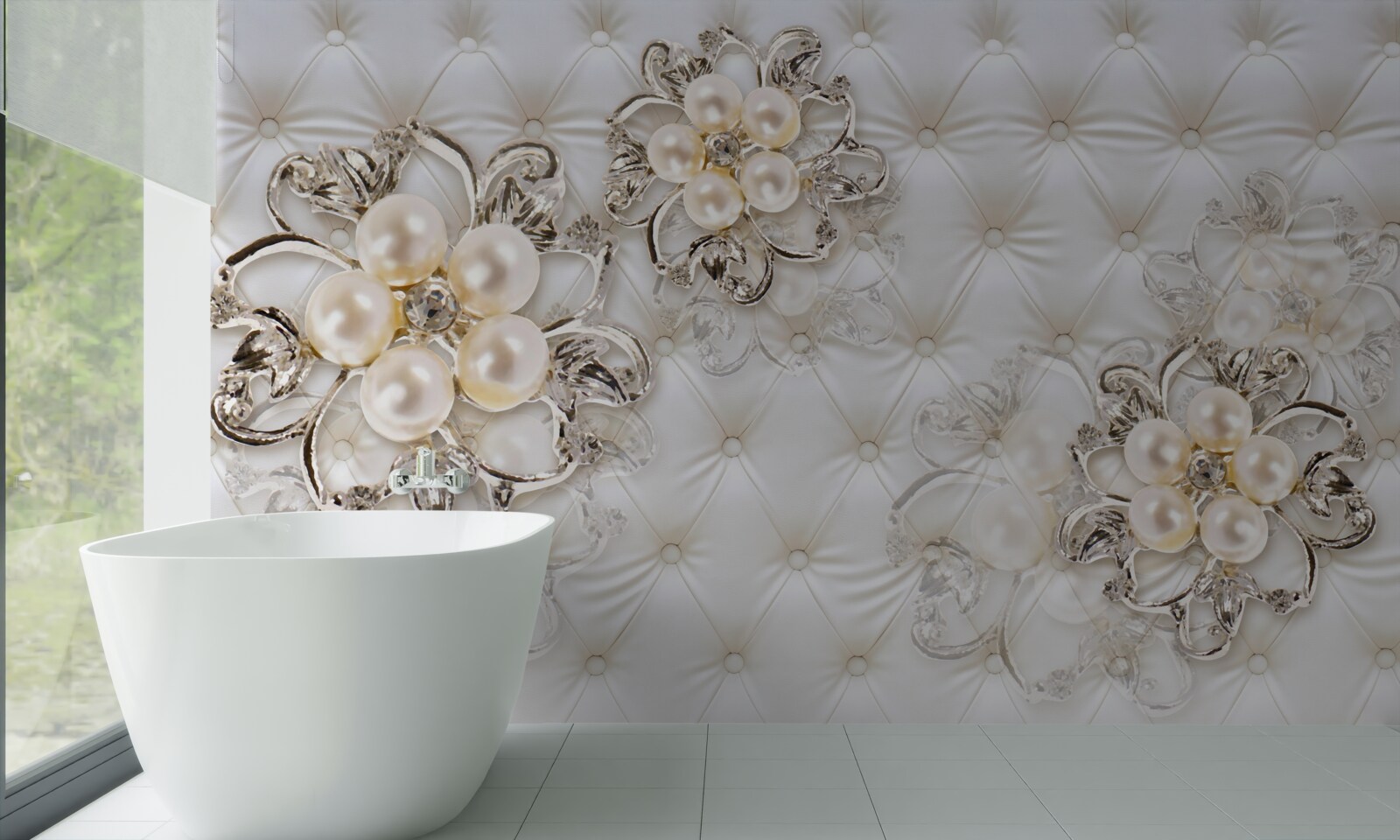 Фотошпалери оббивка з квітковим дизайном