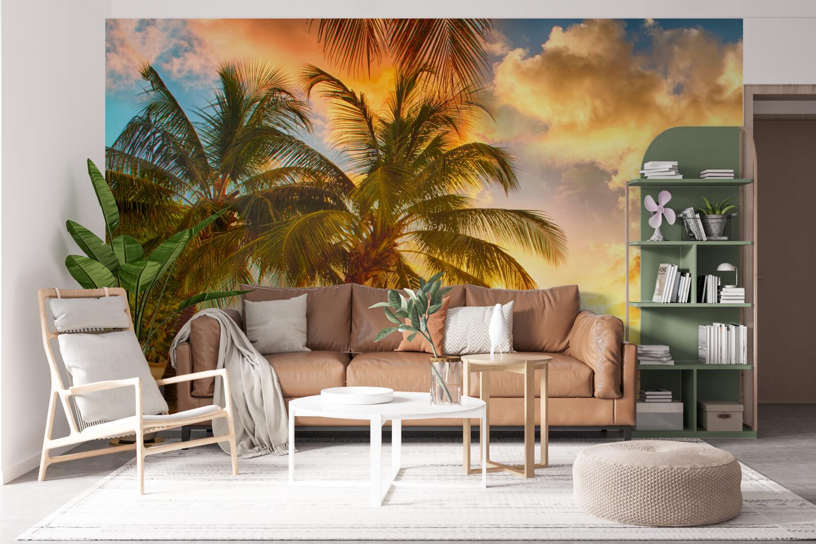 Фотошпалери сонце сідає над океаном