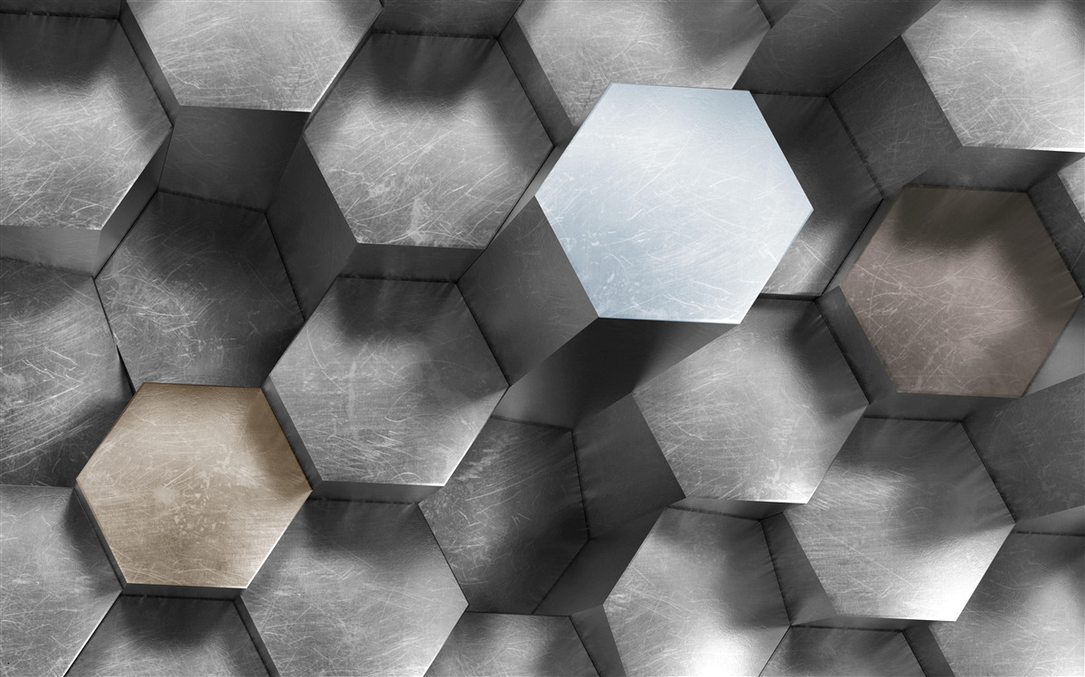 Фотошпалери шестикутники з величезним об'ємом