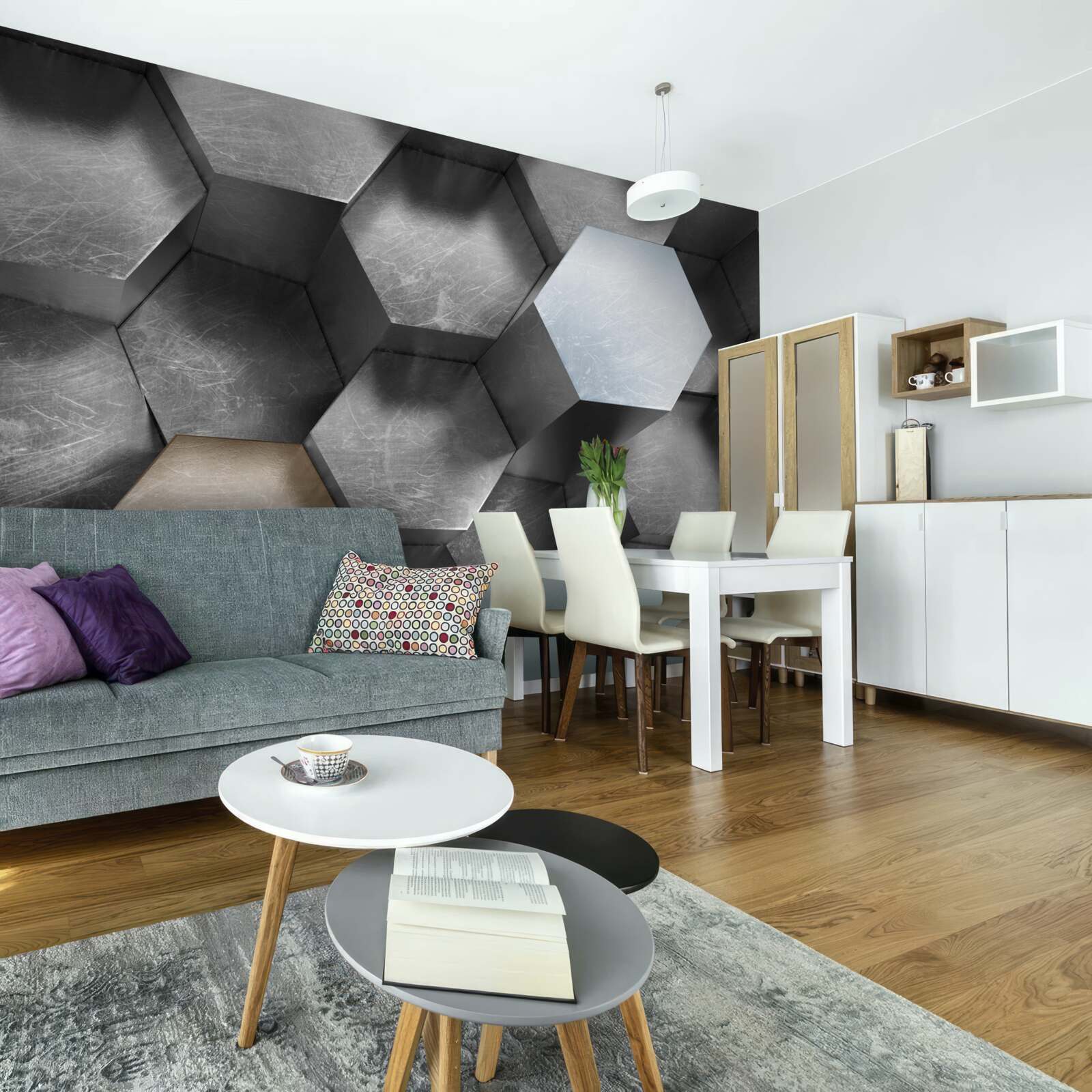 Фотошпалери шестикутники з величезним об'ємом