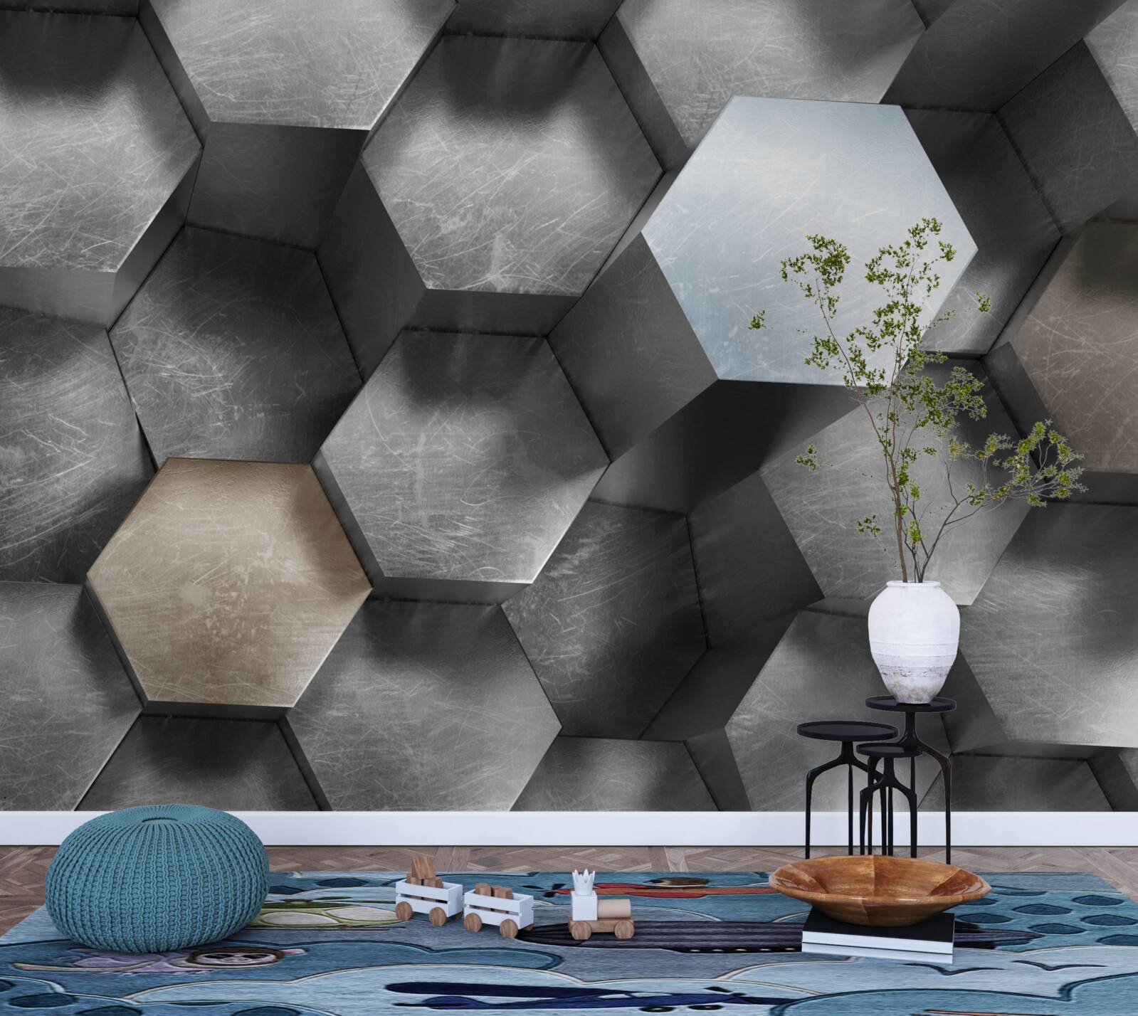 Фотошпалери шестикутники з величезним об'ємом