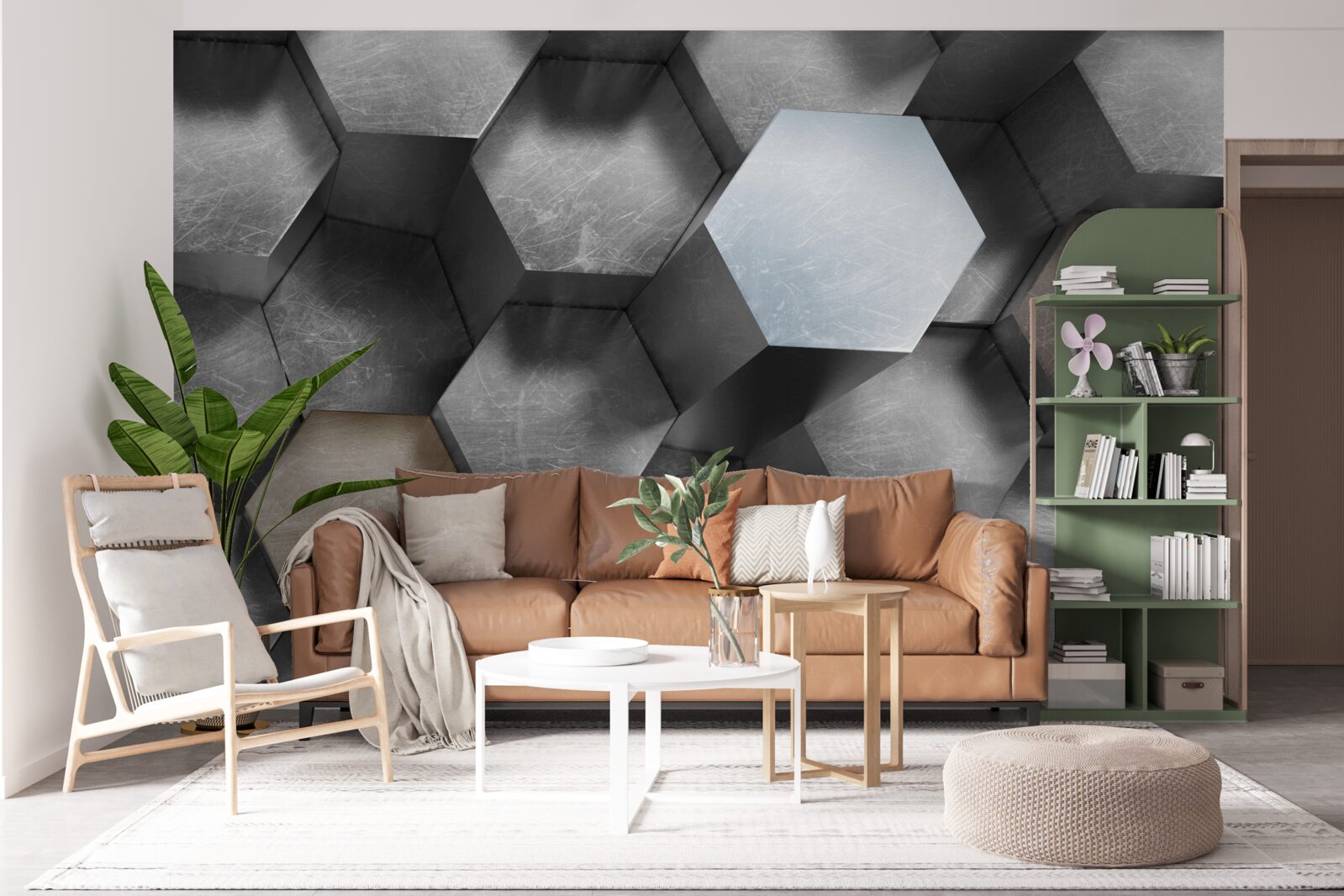 Фотошпалери шестикутники з величезним об'ємом