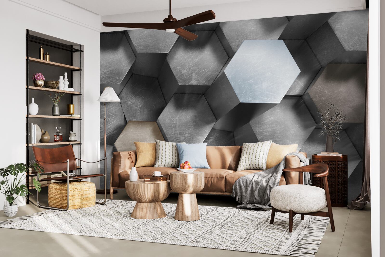 Фотошпалери шестикутники з величезним об'ємом