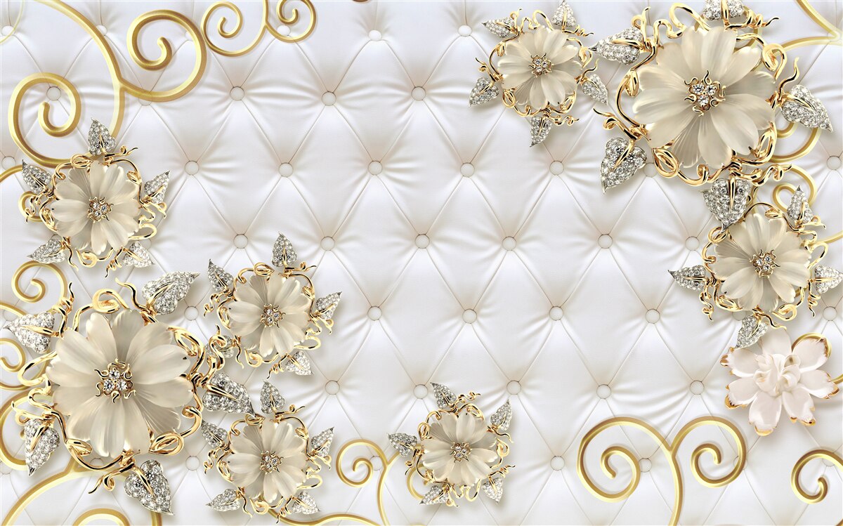 Фотошпалери красиві золотисті квіти