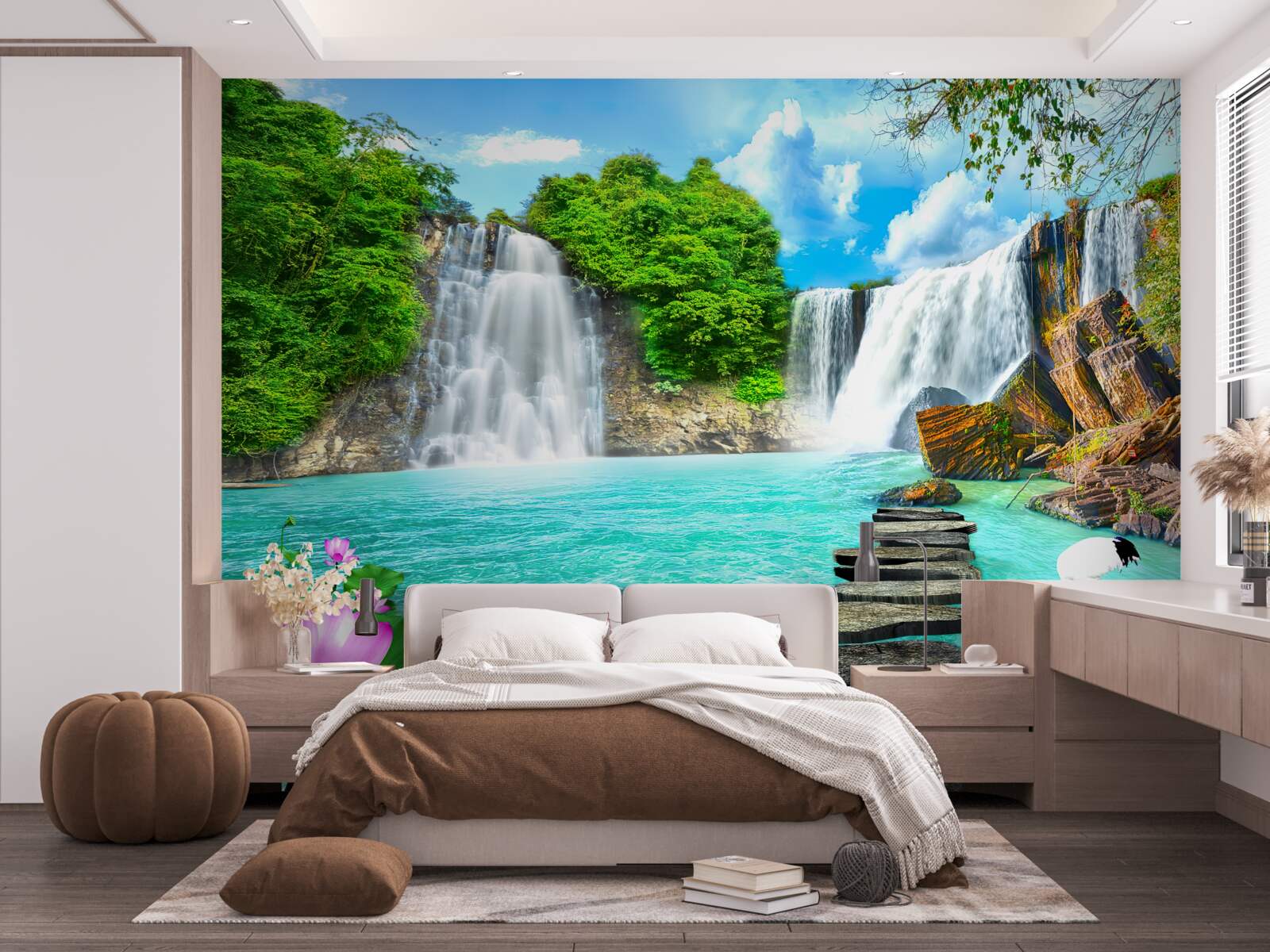 Фотошпалери лісовий водоспад