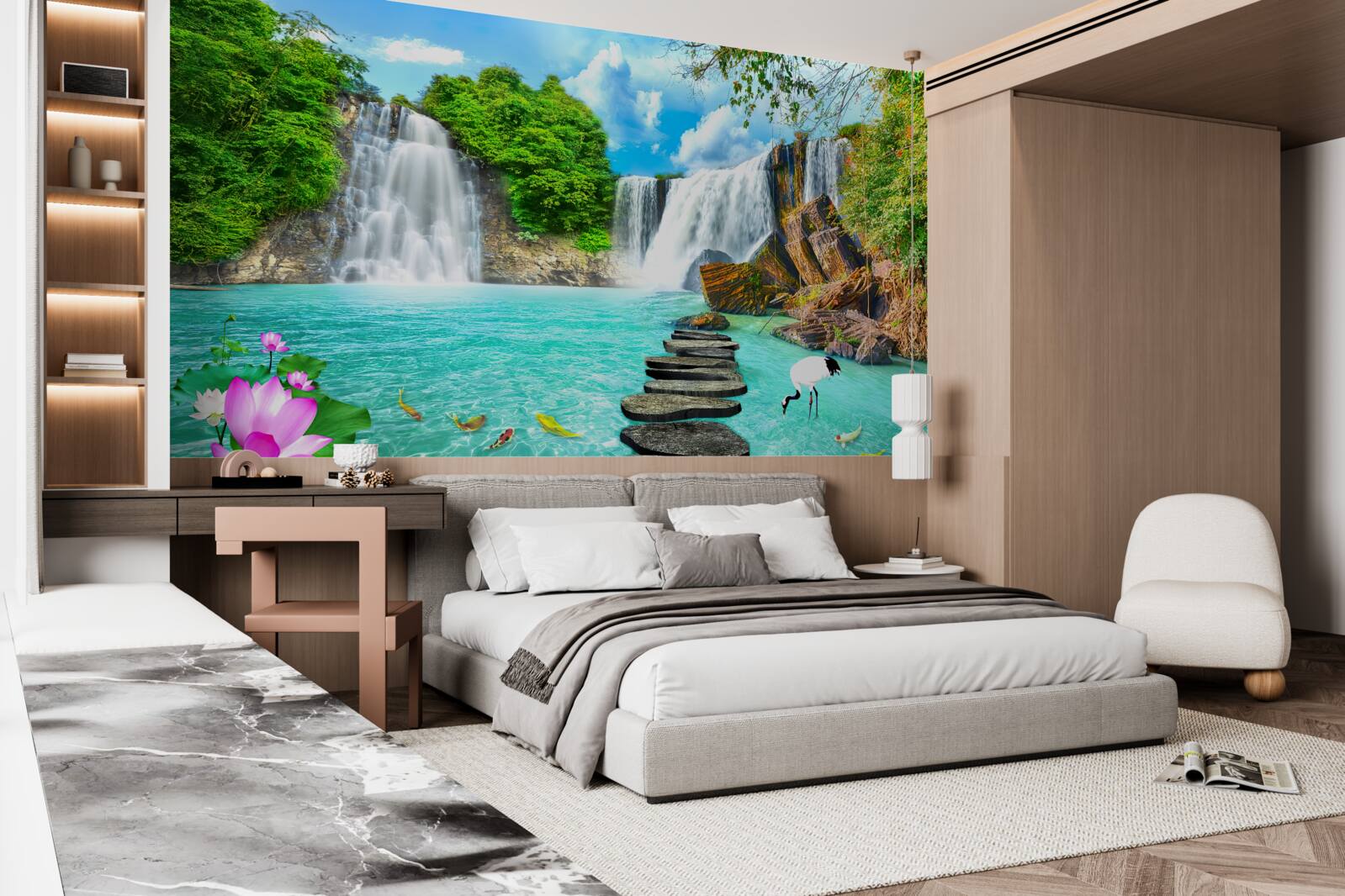 Фотошпалери лісовий водоспад