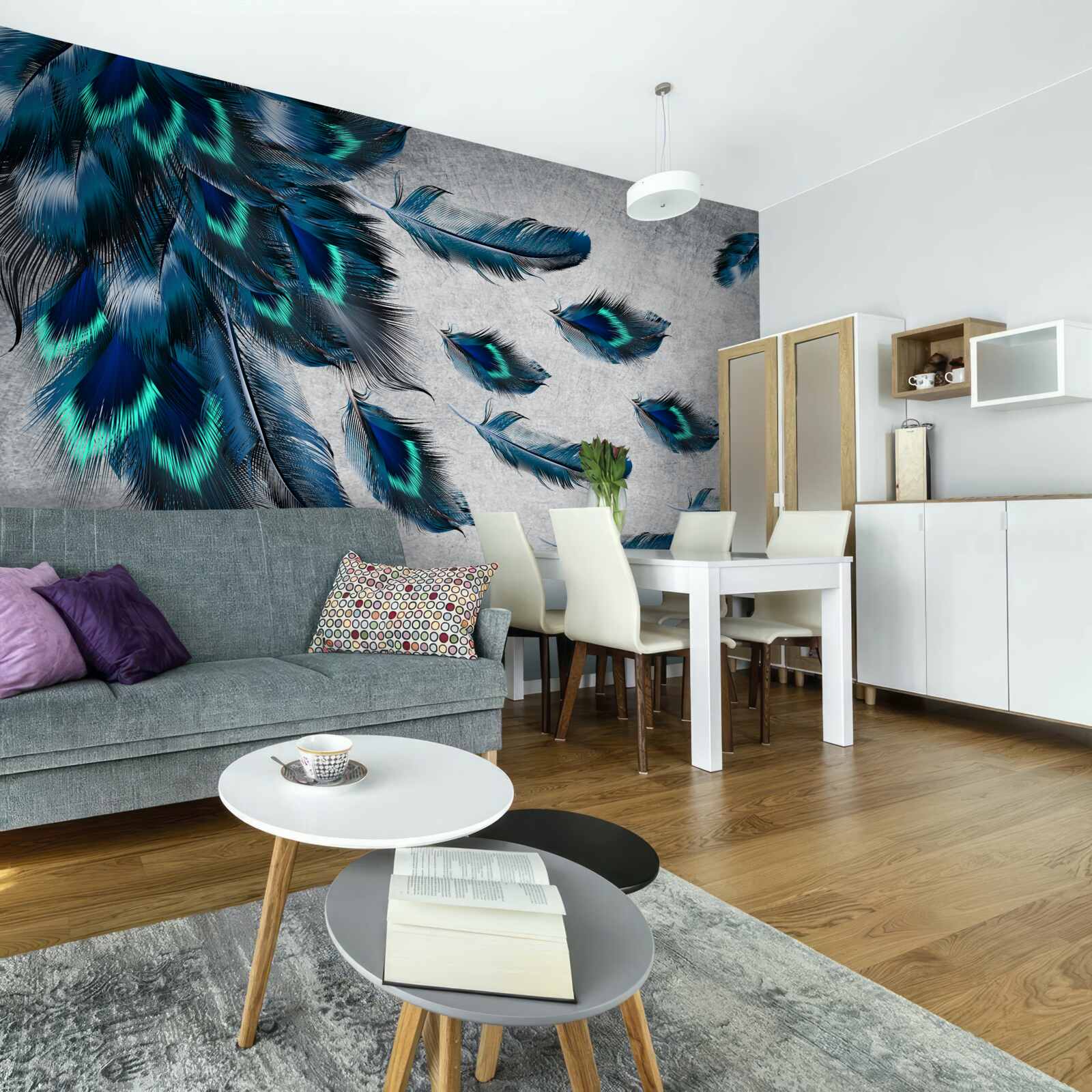 Фотошпалери зелені шлейфи