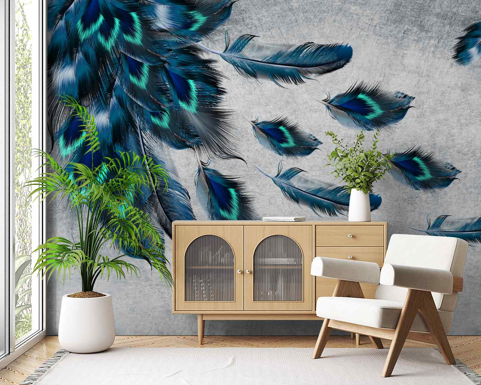 Фотошпалери зелені шлейфи