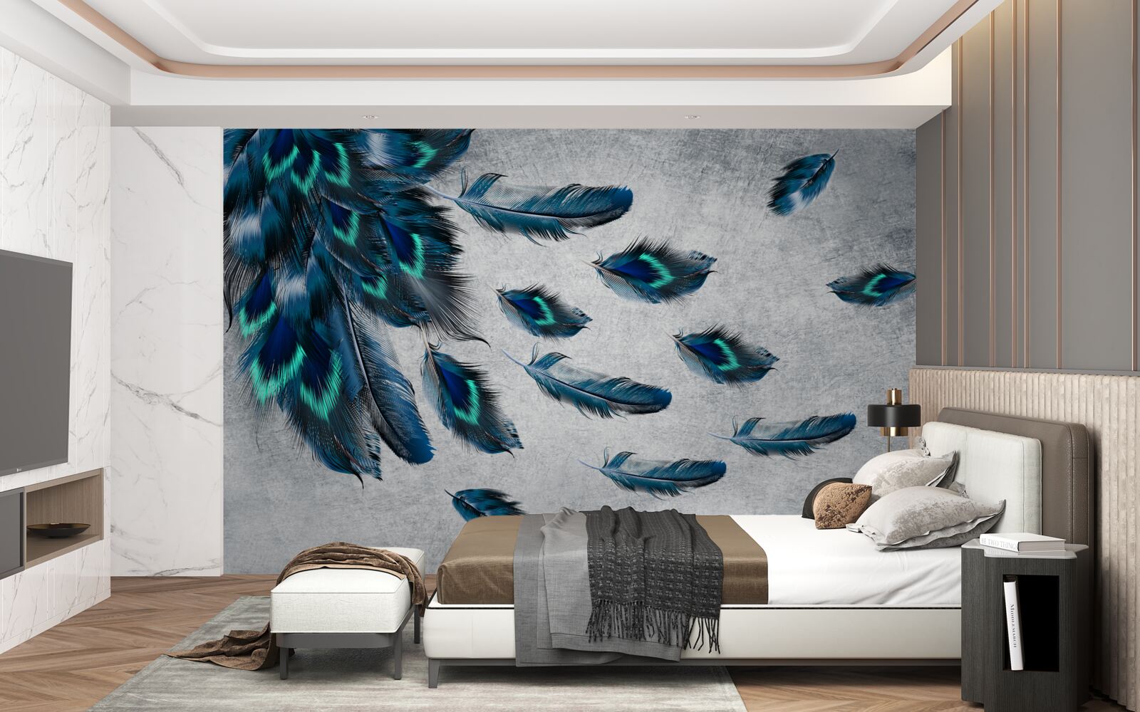 Фотошпалери зелені шлейфи