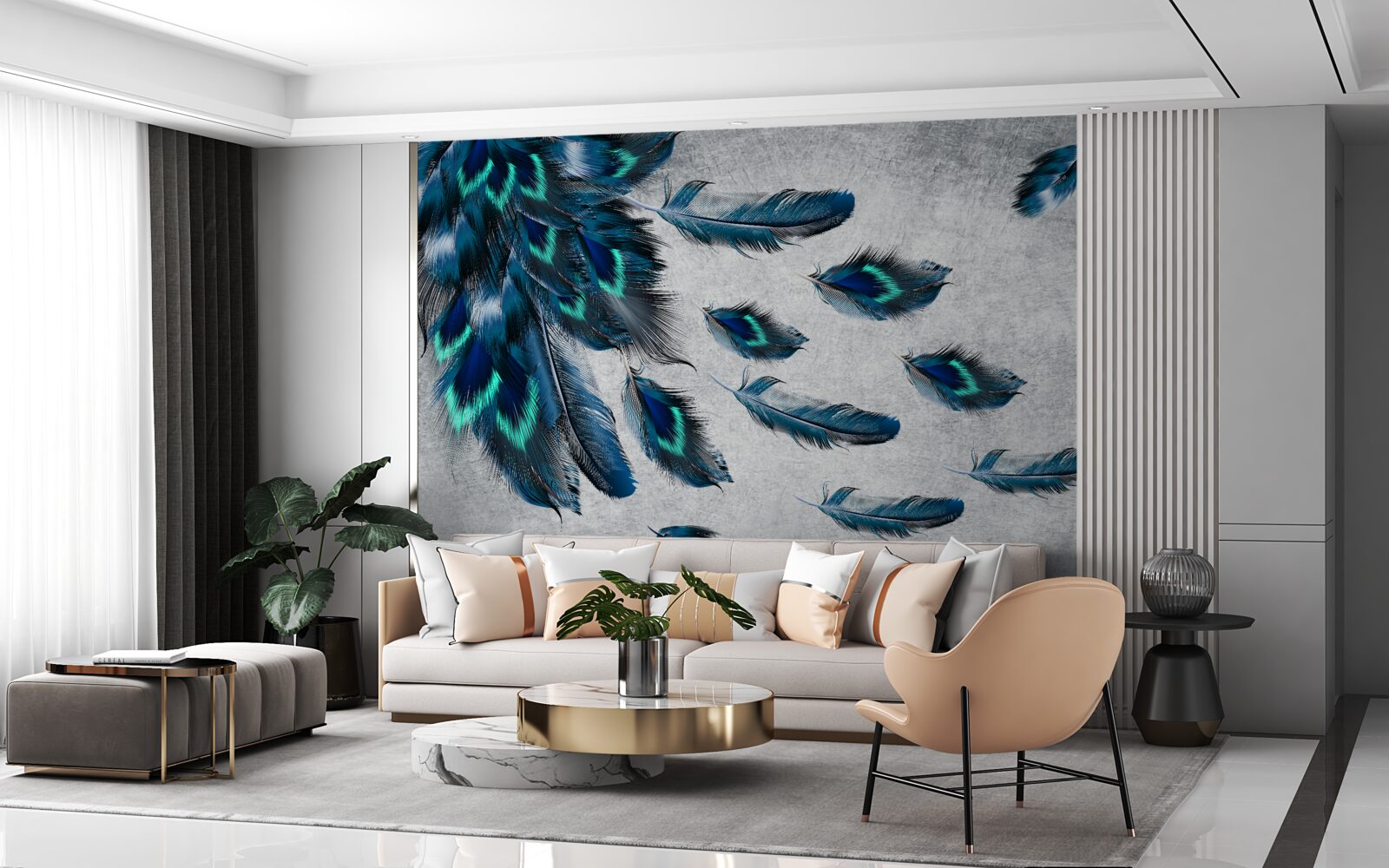 Фотошпалери зелені шлейфи