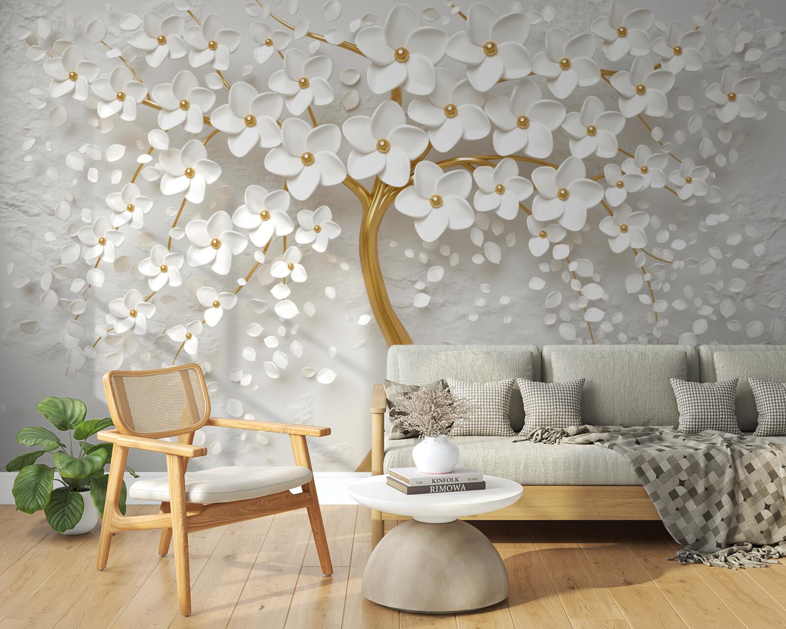 Фотошпалери біле дерево