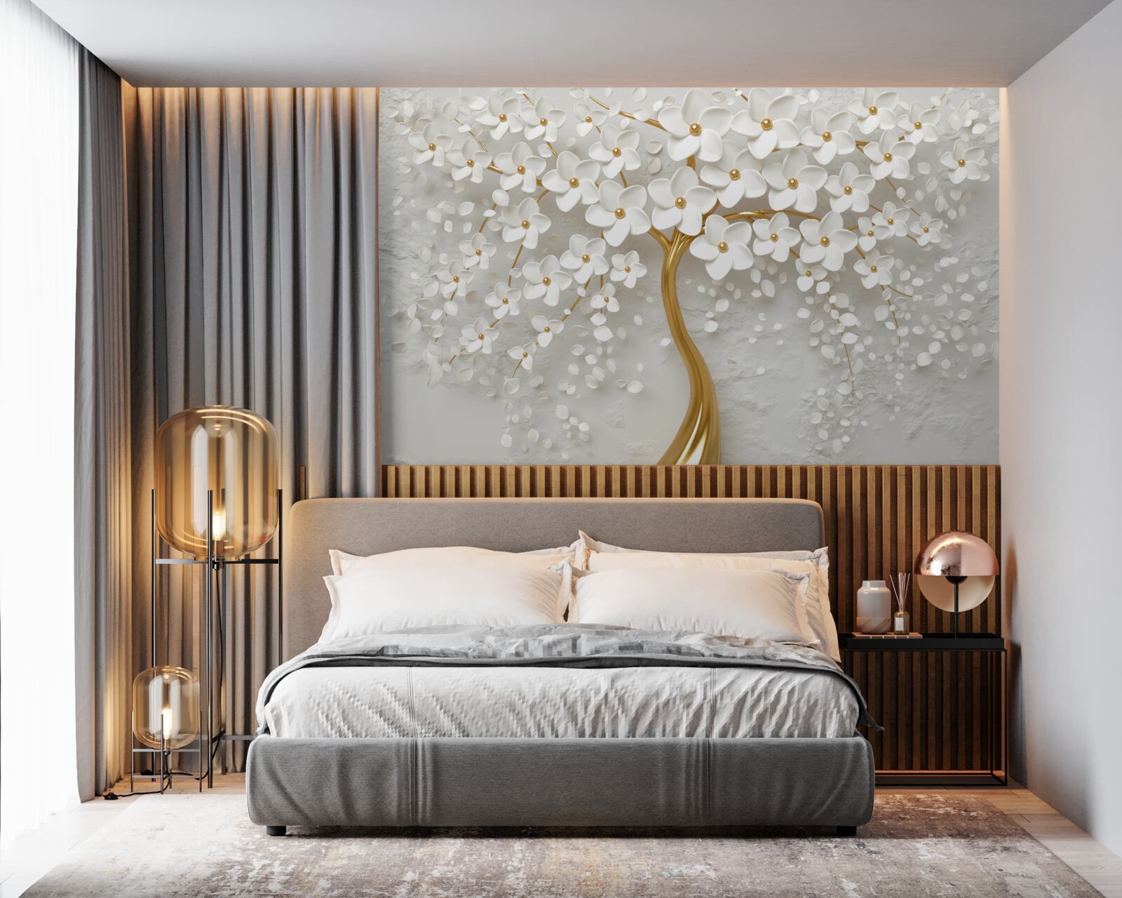 Фотошпалери біле дерево