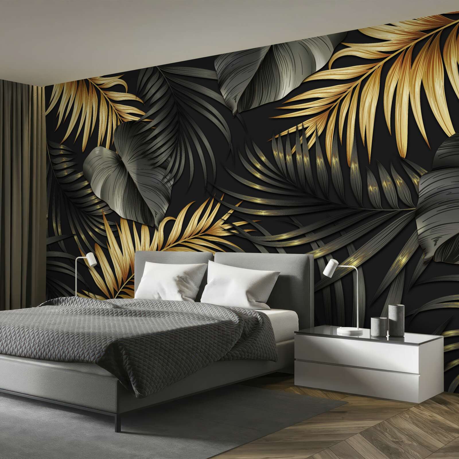 Фотошпалери гілки, всіяні зеленим листям