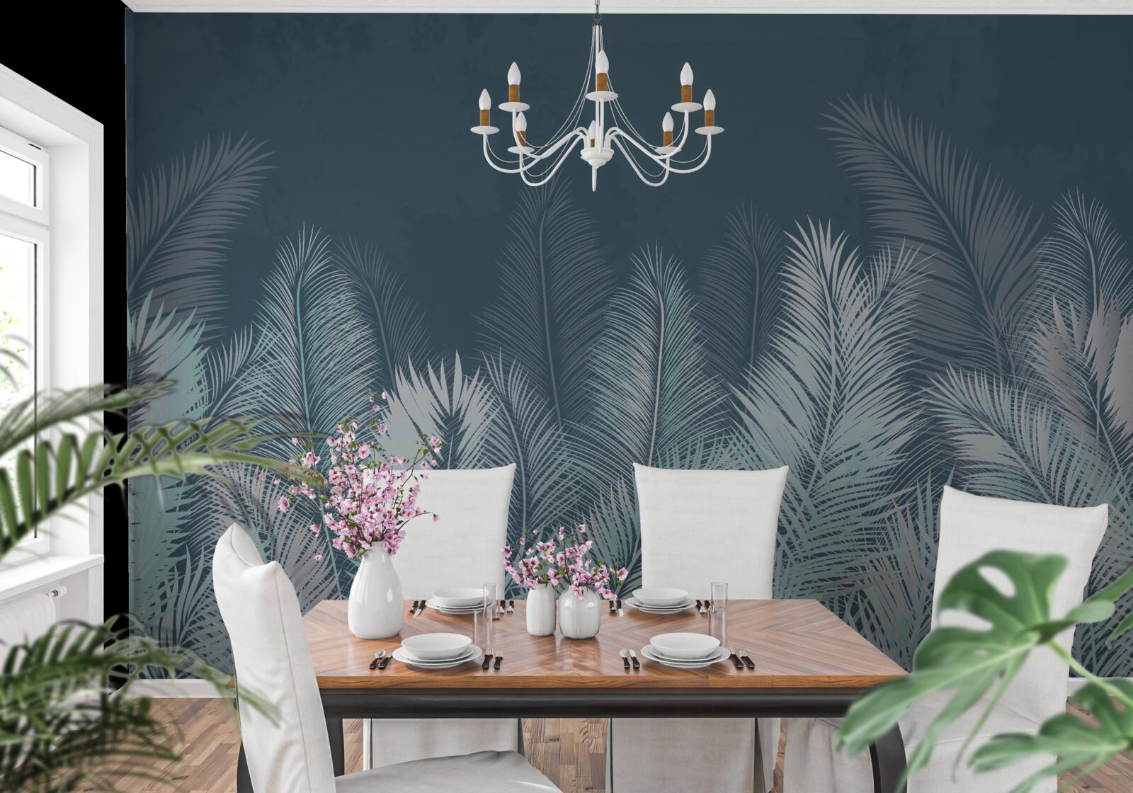 Фотошпалери велике пальмове листя