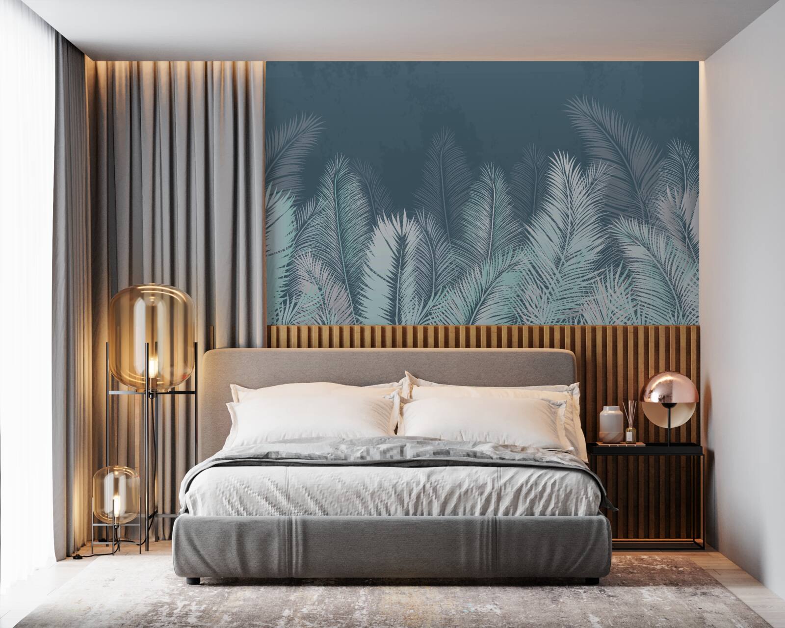 Фотошпалери велике пальмове листя