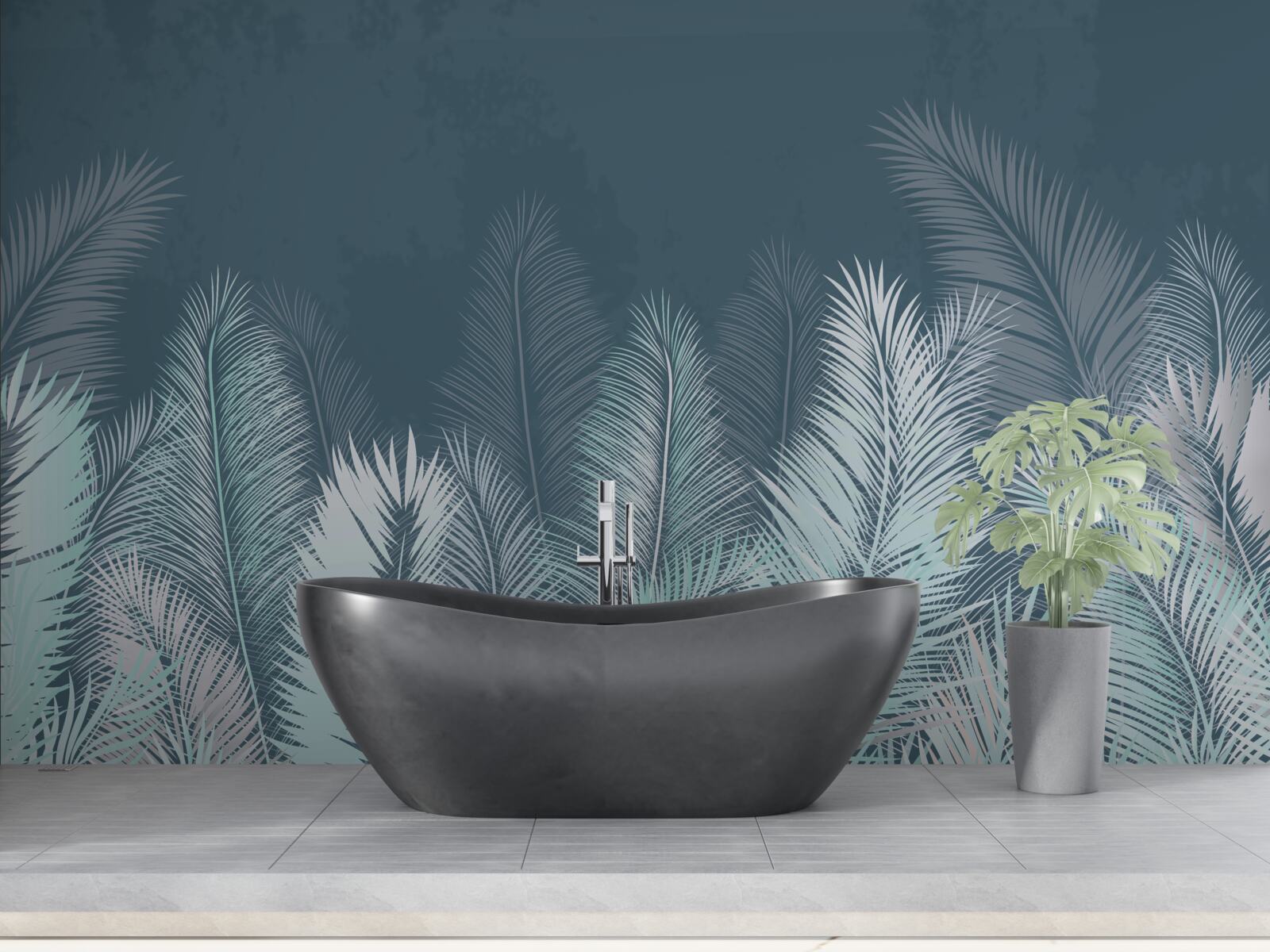 Фотошпалери велике пальмове листя