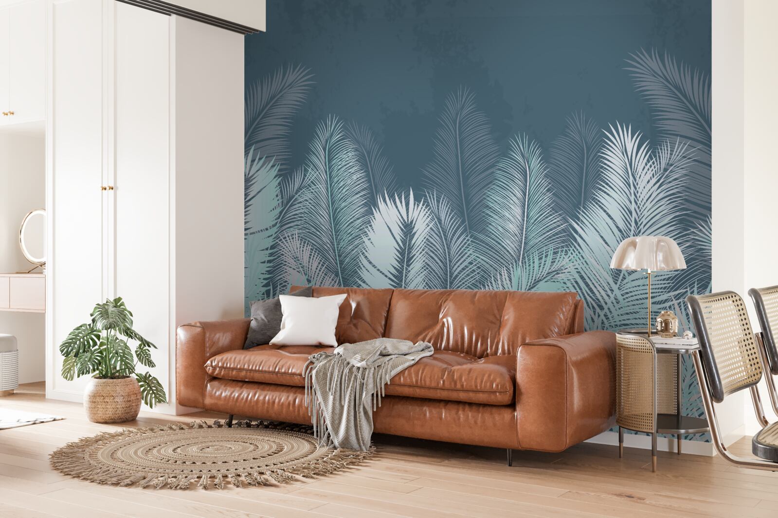 Фотошпалери велике пальмове листя