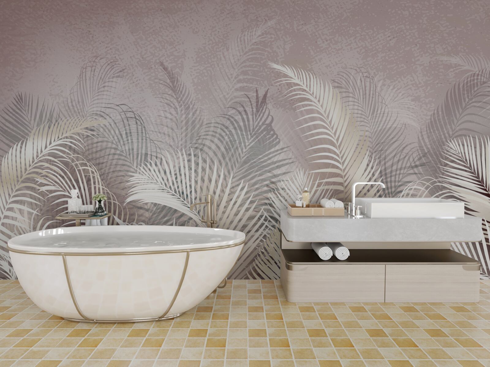 Фотошпалери пальмове листя